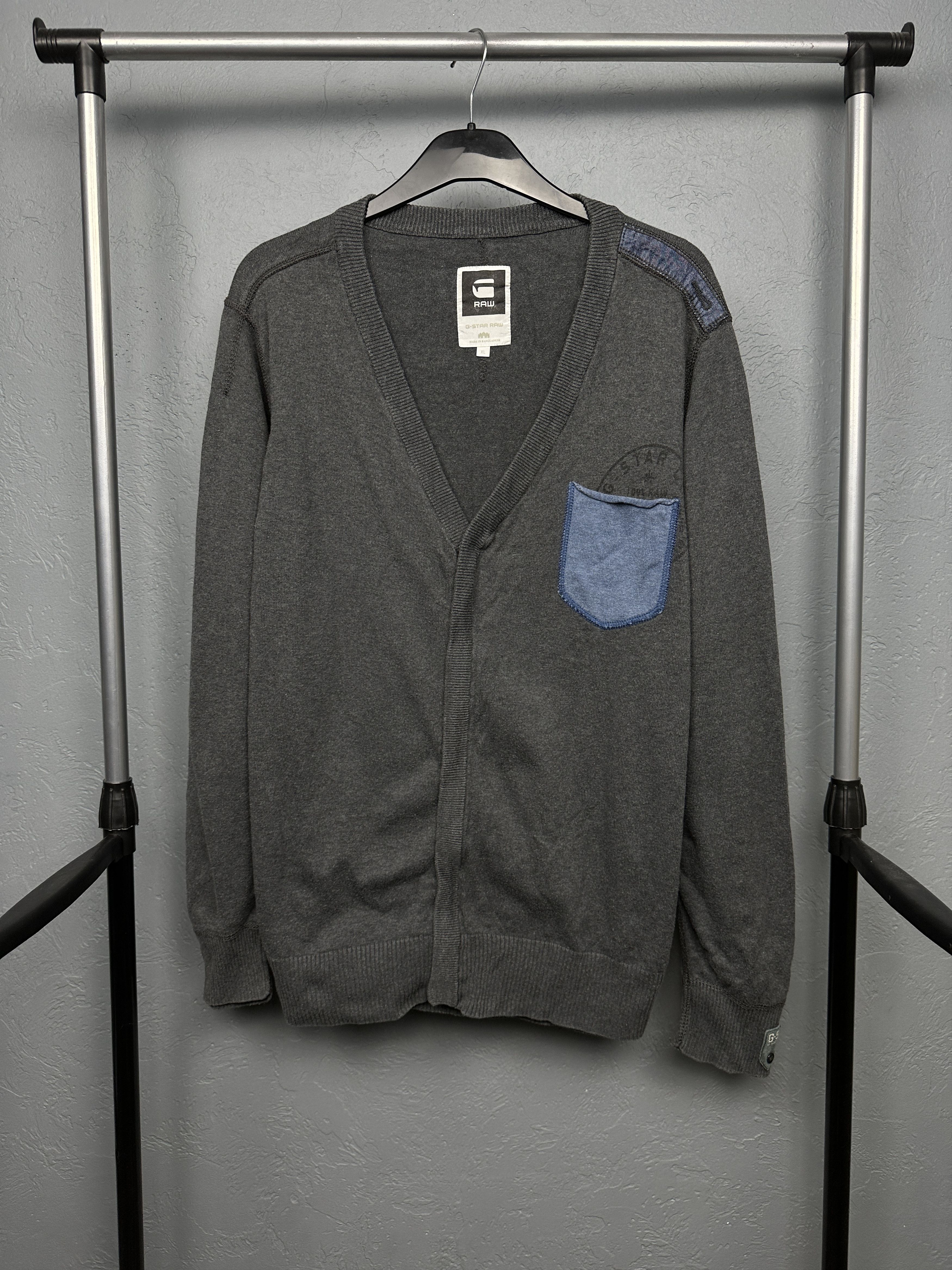 G-Star G Star Raw Vintage Mens Porter Cardigan Vest Knit Sweater Size US XL / EU 56 / 4 - 1 Thumbnail