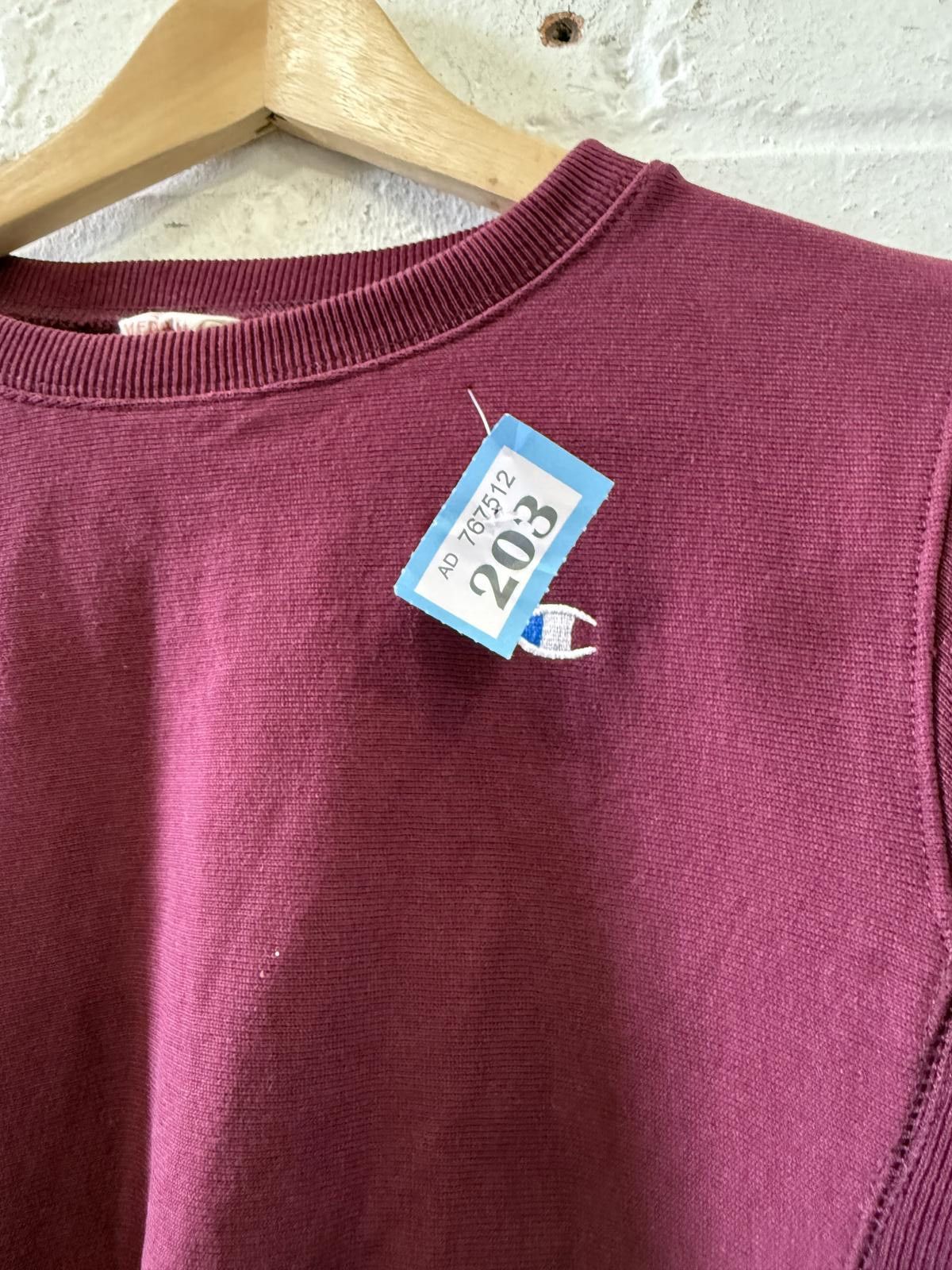 Champion Champion Reverse Weave Burgundy Sweatshirt Size US M / EU 48-50 / 2 - 2 Thumbnail