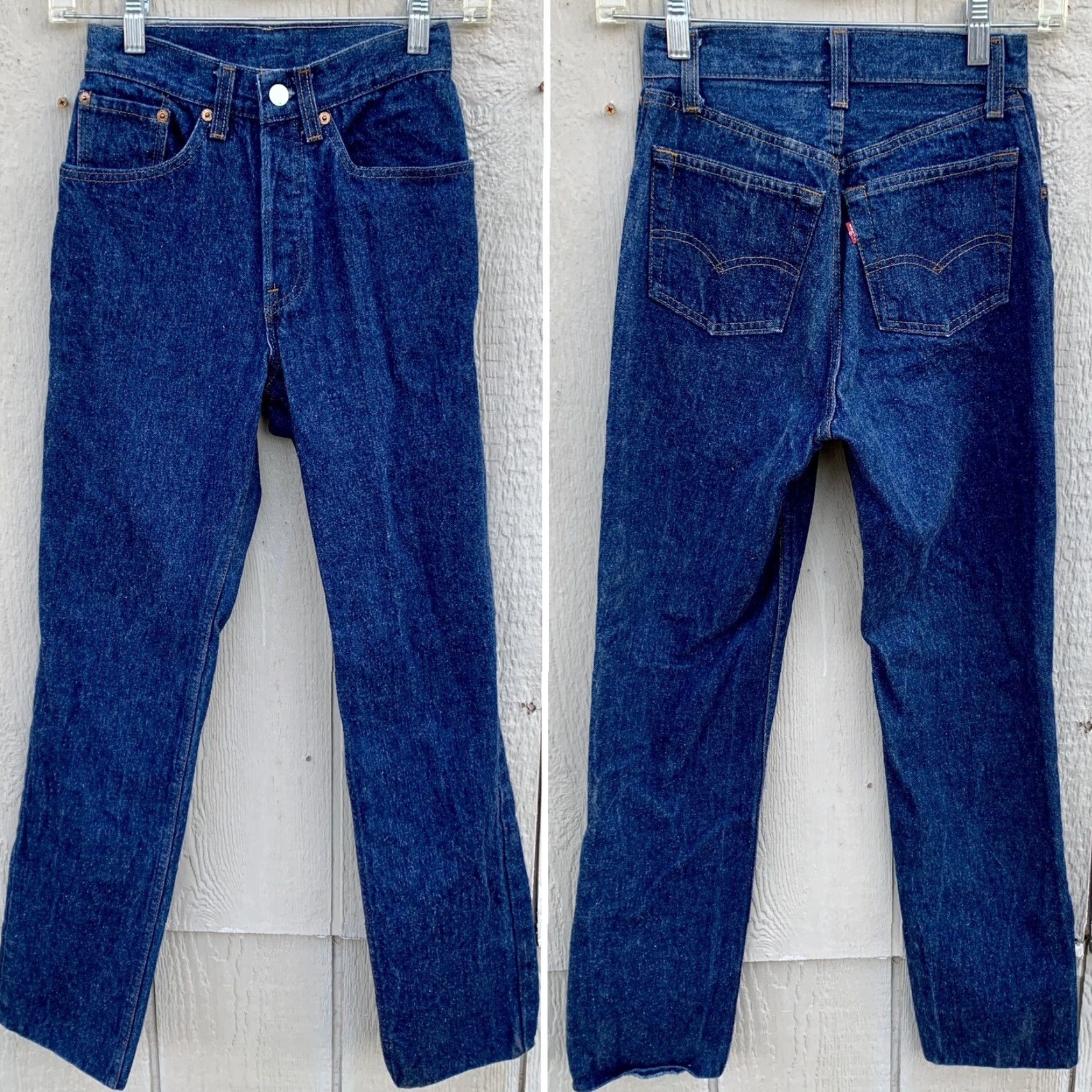 Levi's VINTAGE Levi's Button Fly 501 Jeans Junior Size 3 23" Waist 30" Inseam Blue Mens Womens Boys Girls Size 26" / US 2 / IT 38 - 2 Thumbnail