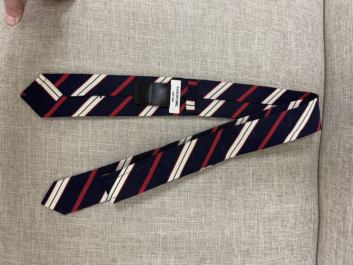 Thom Browne Thom Browne Classic Navy x White x Red Stripe - Tie | Grailed