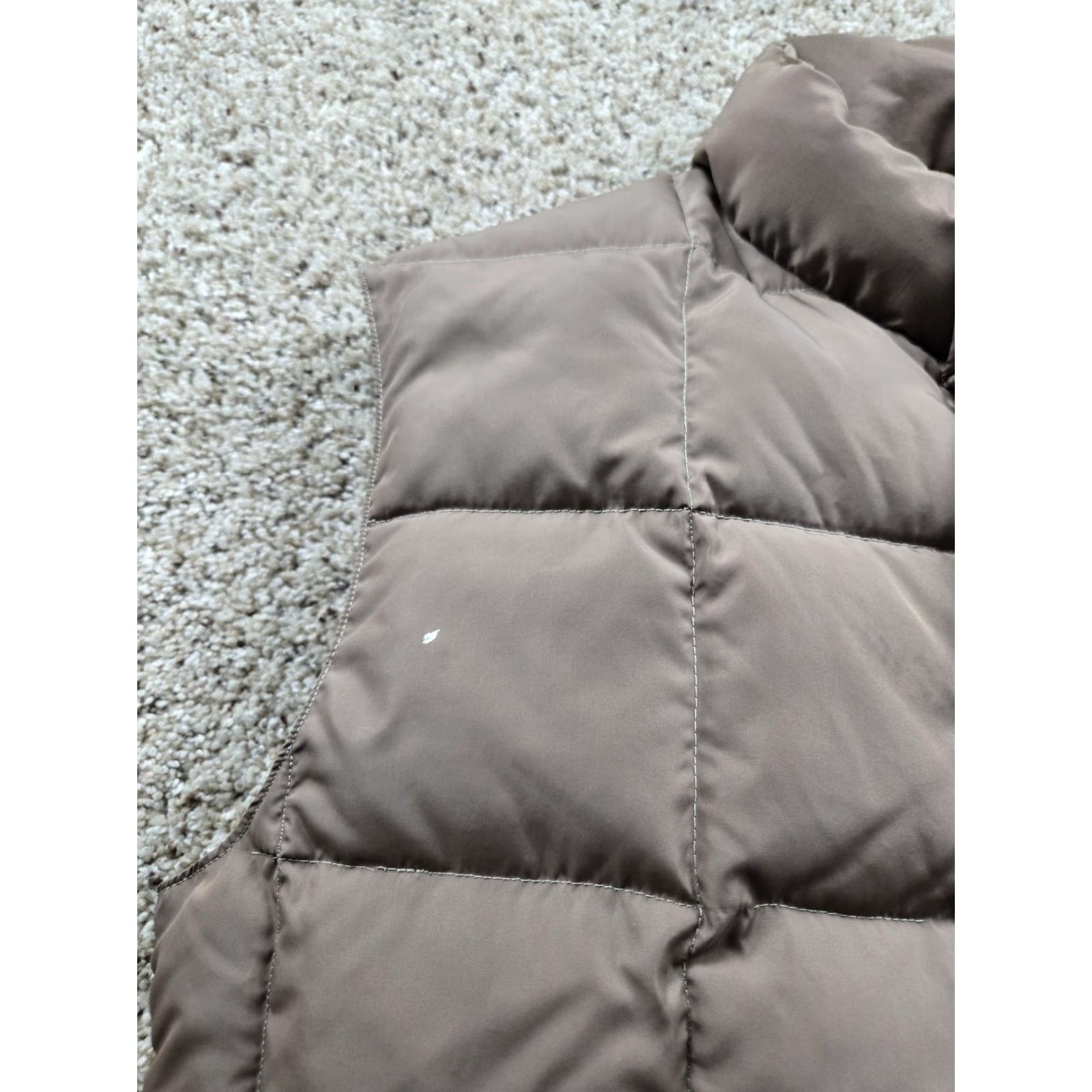 J Brand VINTAGE Swan Brand Vest Mens Small Brown Down Puffer Quilted Full Zip Pockets Size US S / EU 44-46 / 1 - 3 Thumbnail