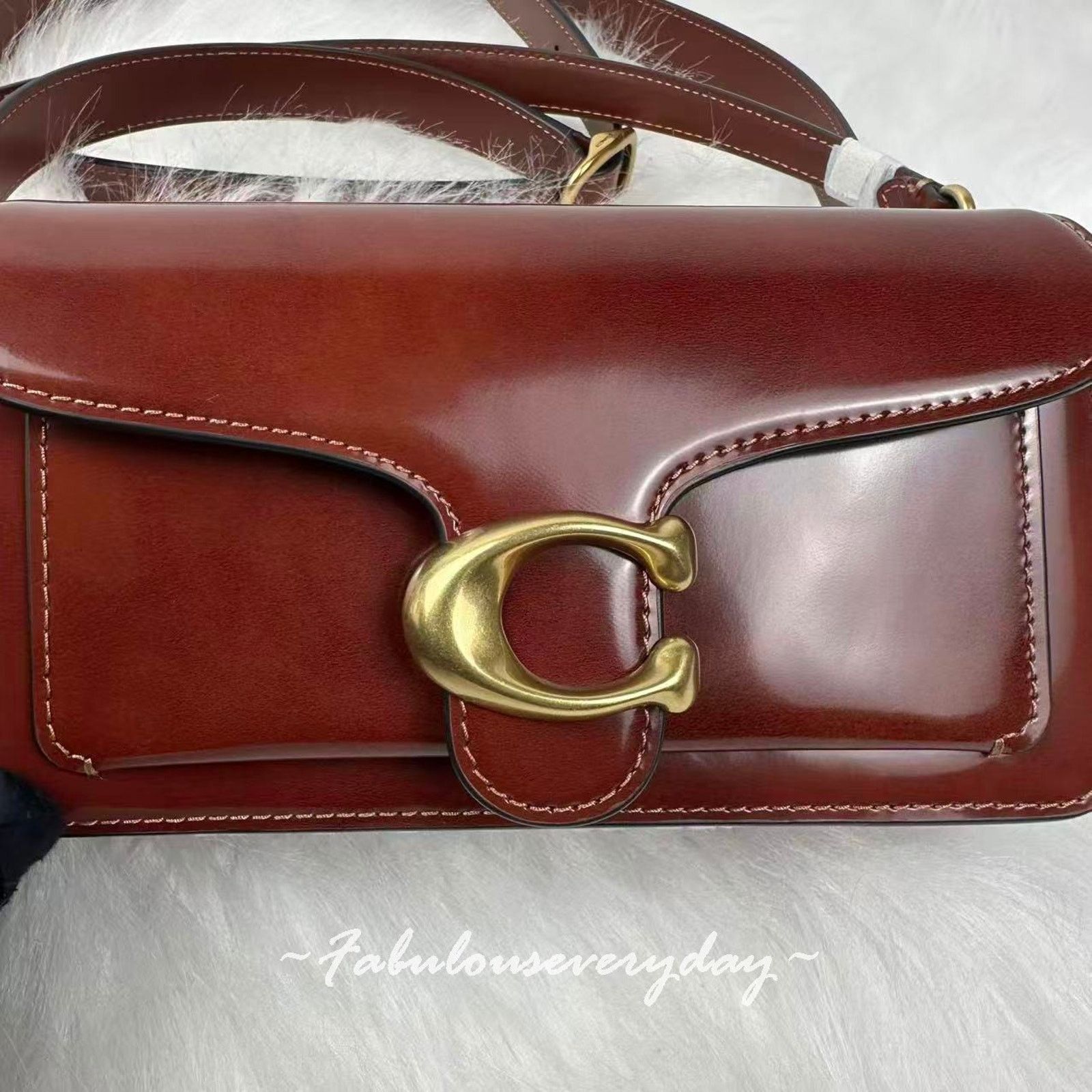 Coach COACH Tabby Bag 20 Crossbody Leather/Brass/Dark Neutral Size ONE SIZE - 3 Thumbnail