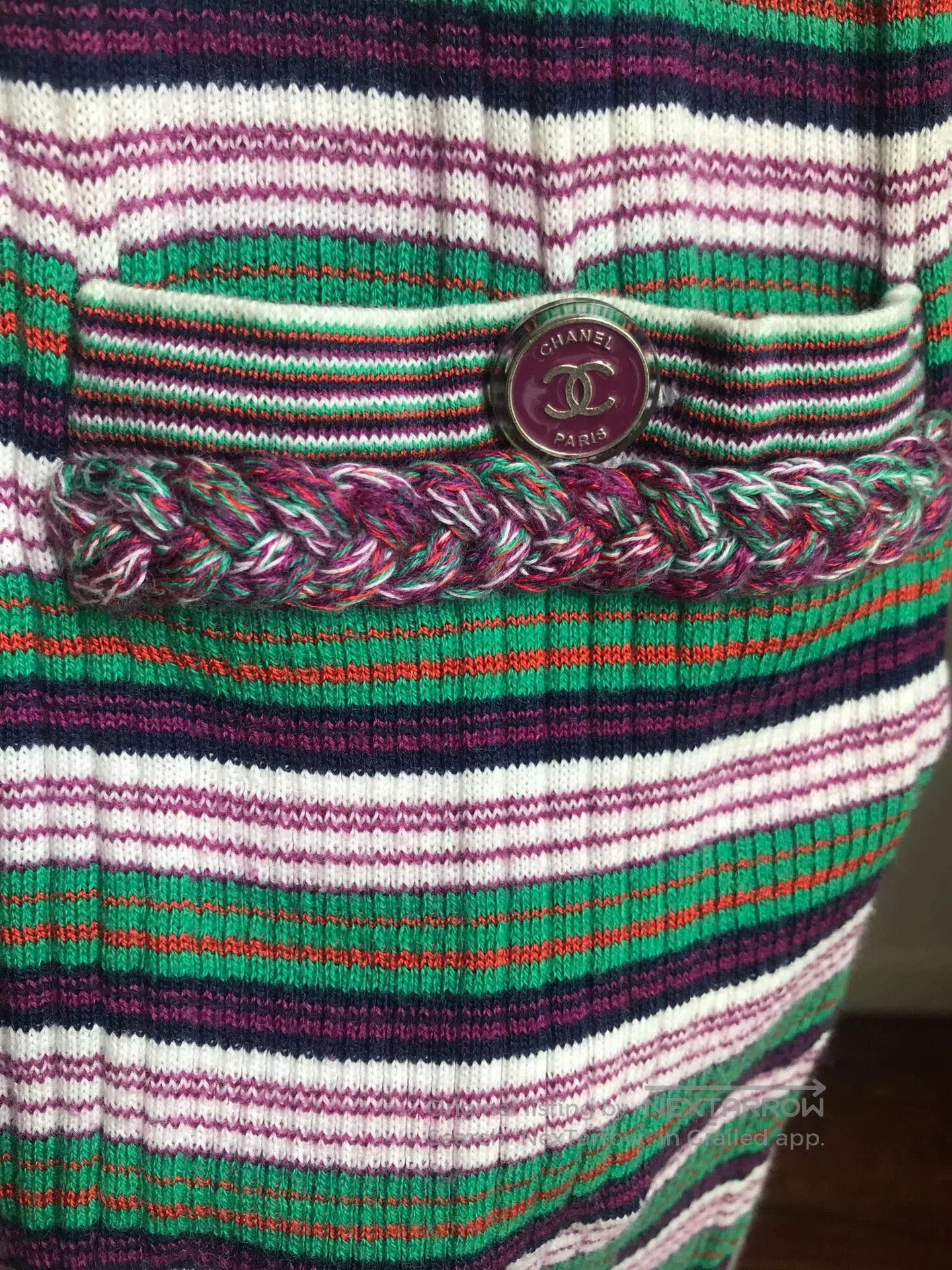 Chanel Chanel Knitted Dress with Striped Pattern. Size XS / US 0-2 / IT 36-38 - 5 Thumbnail