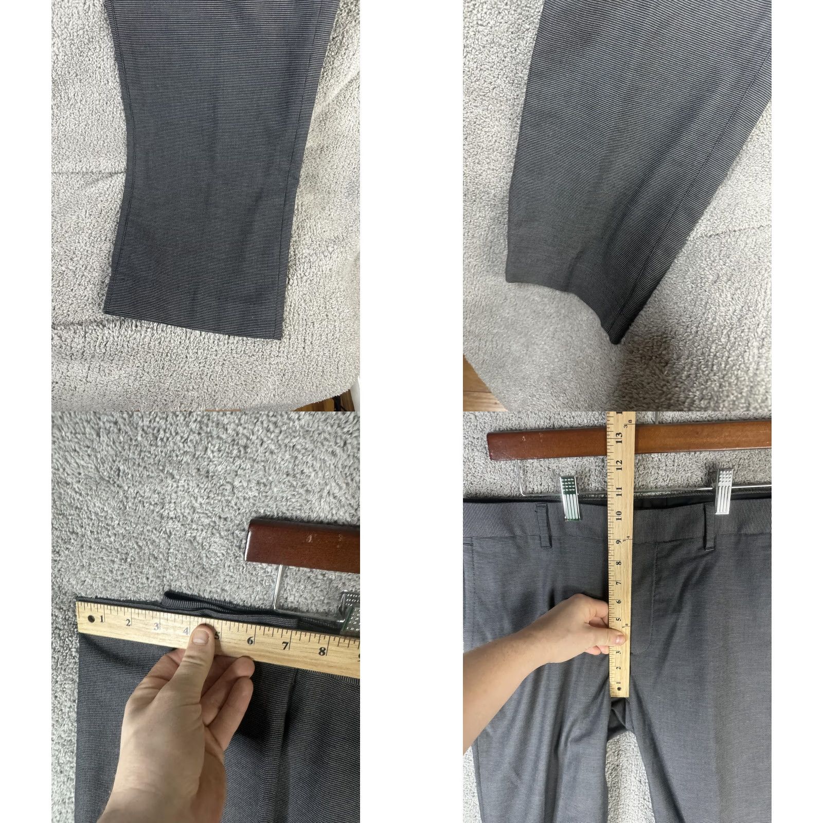 Bonobos Bonobos Pants Mens 33x32 Gray Stripe Chino Dress Stretch Flat Front Tapered Weekday Warrior Tuesday Casual Business Size US 33 - 8 Thumbnail