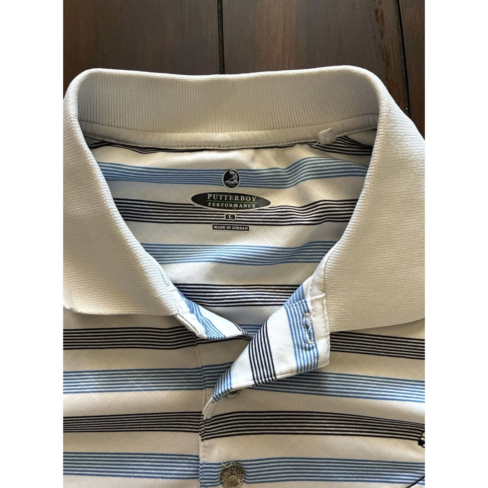 Our Legacy Legacy Putter Boy Pinehurst Striped Polo Men’s Large Golf Shirt Size US L / EU 52-54 / 3 - 3 Thumbnail