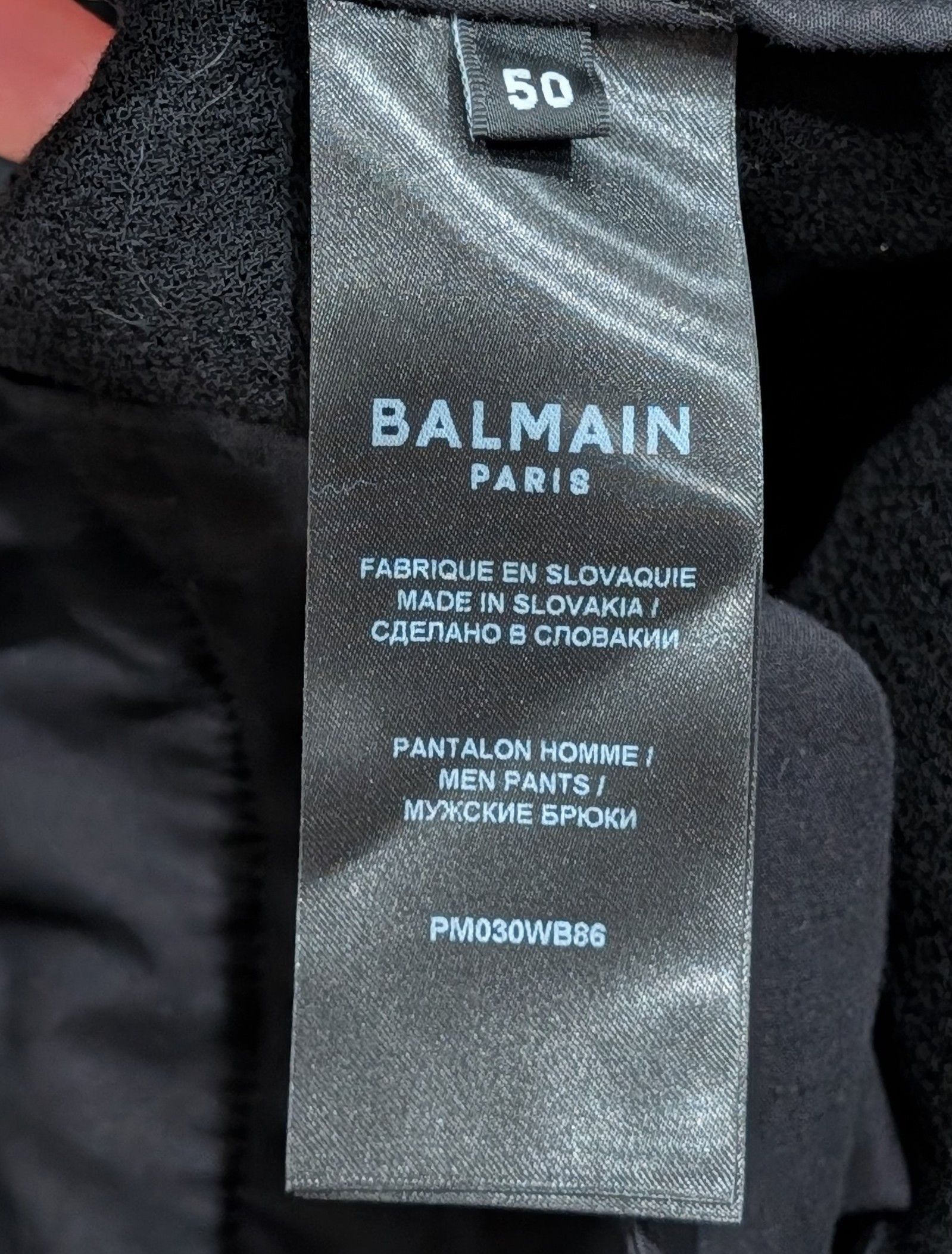 Balmain Balmain Tapered Cropped Trouser Pants Black 50 US 34 Size US 34 / EU 50 - 9 Thumbnail