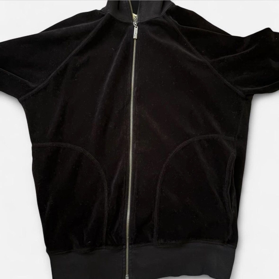 Juicy Couture Vintage Y2K Juicy Couture Black Velour Track Jacket Size S / US 4 / IT 40 - 4 Thumbnail