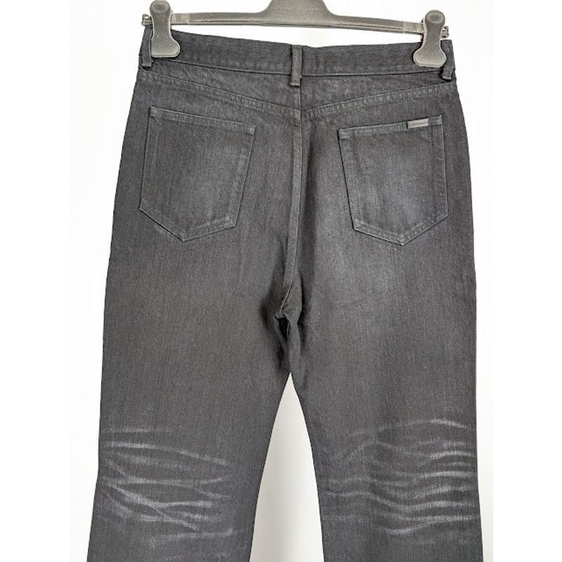 Saint Laurent Paris o1rshd1 D35 70's Flare Denim Jeans in Black Size US 33 - 11 Thumbnail