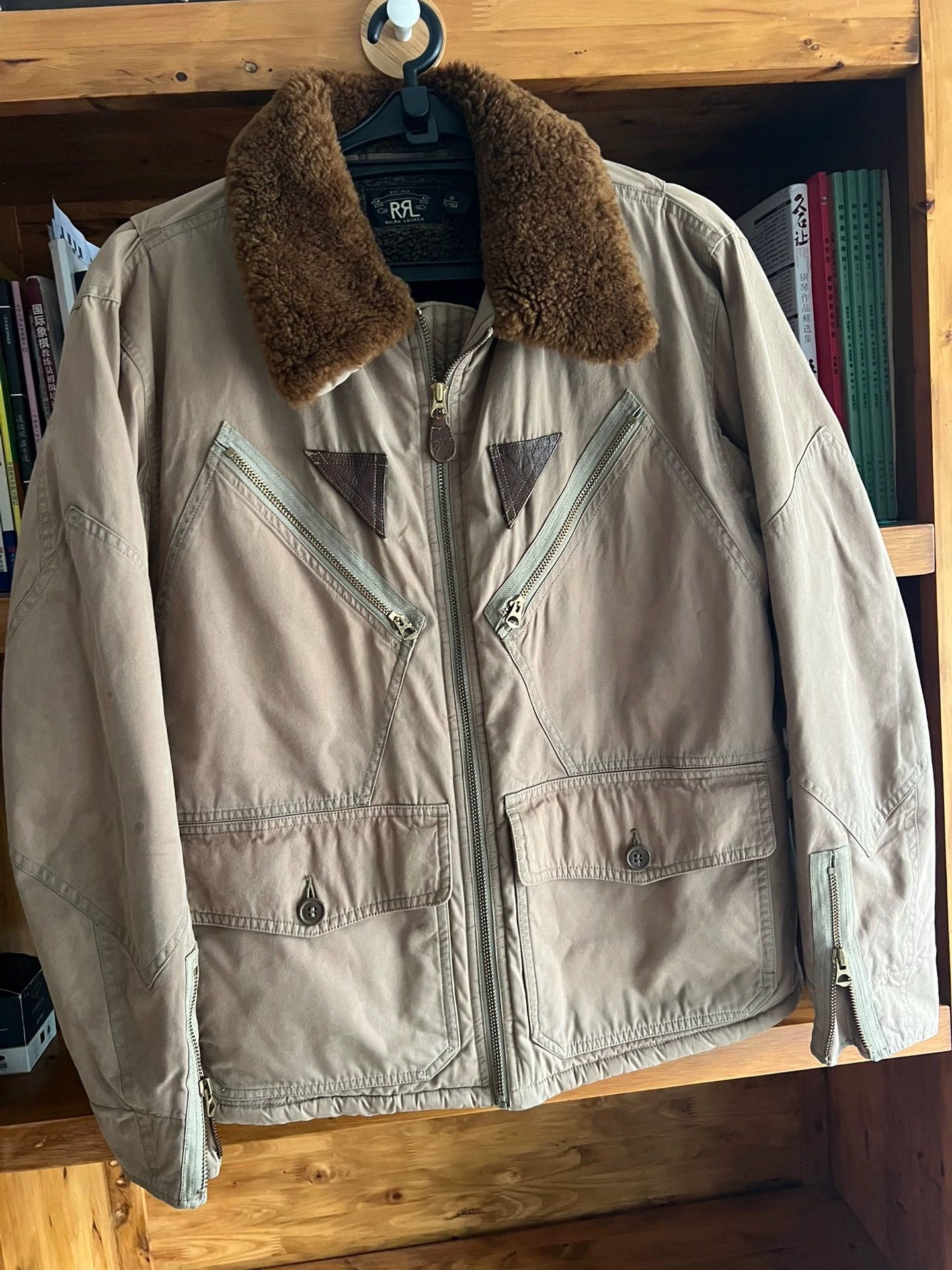 RRL Ralph Lauren RRL A-2 Jacket Wool Sheepskin Trim Talon Zip Vintage Size US M / EU 48-50 / 2 - 2 Thumbnail