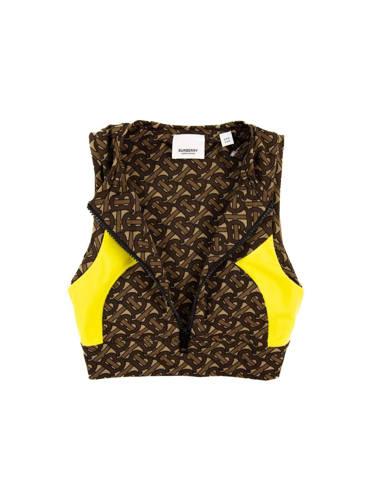 Burberry NEW Burberry Womens All-Over Monogram Vest XX-Small Brown Size XXS / US 00 / IT 34 - 3 Thumbnail