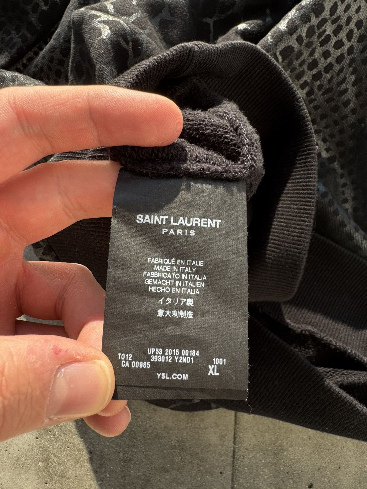 Hedi Slimane Rare Saint Laurent Paris Croc hedi slimane crewneck Size US XL / EU 56 / 4 - 4 Thumbnail