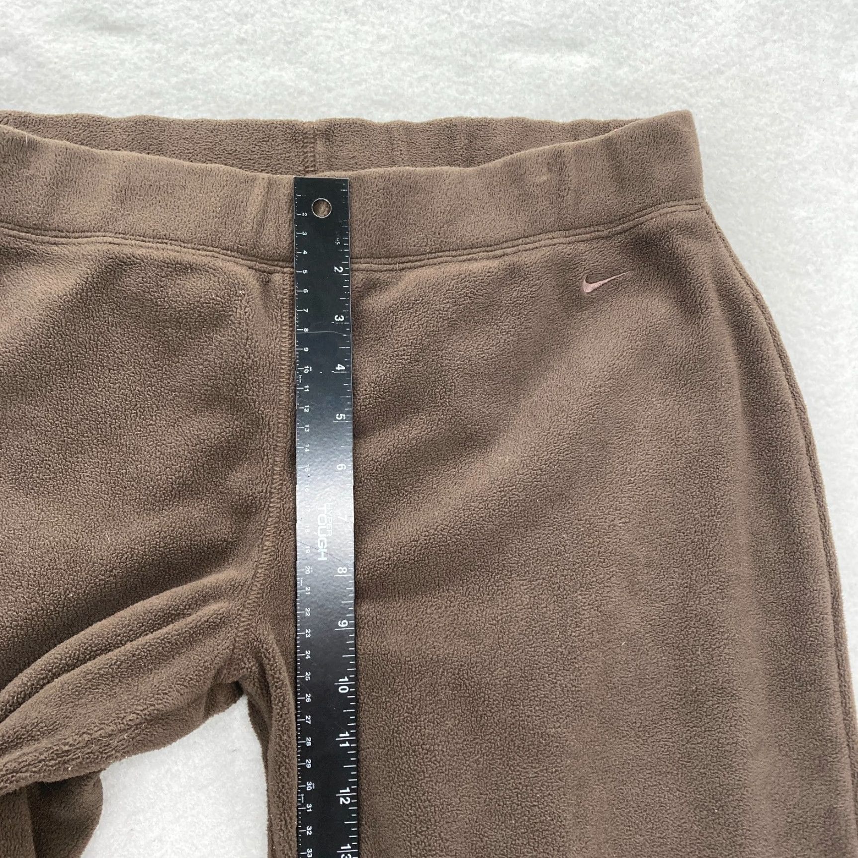 Nike VINTAGE Nike Fleece Sweatpants Women's XL Brown Ankle Zip Pull On Straight Y2K Role: 80s 90s? Size 40" / US 18 - 7 Thumbnail