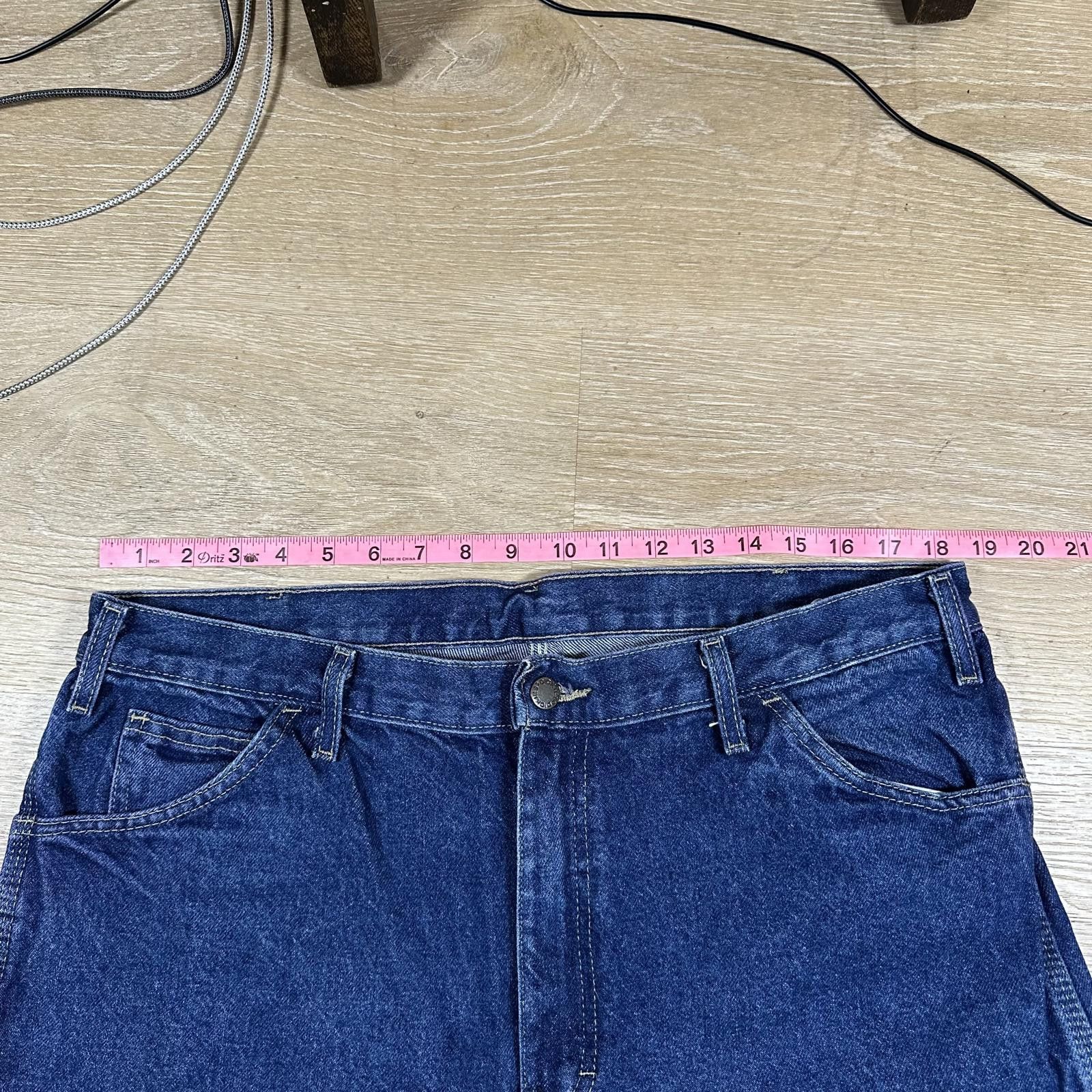 Dickies Dickies Men's Carpenter Pants 36x32 Blue Denim Workwear Size US 36 / EU 52 - 8 Thumbnail
