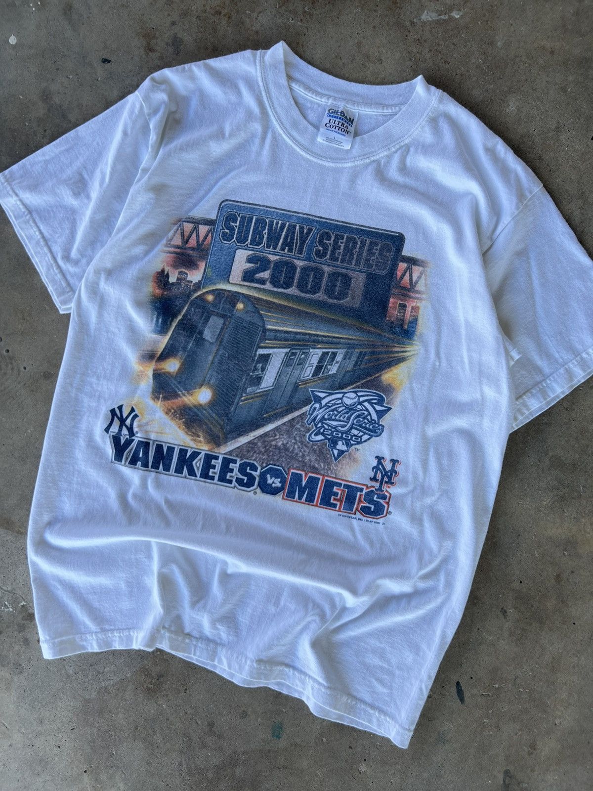 Starter Vintage 90’s Subway Series New York Yankees Mets MLB T Shirt Size US L / EU 52-54 / 3 - 2 Thumbnail