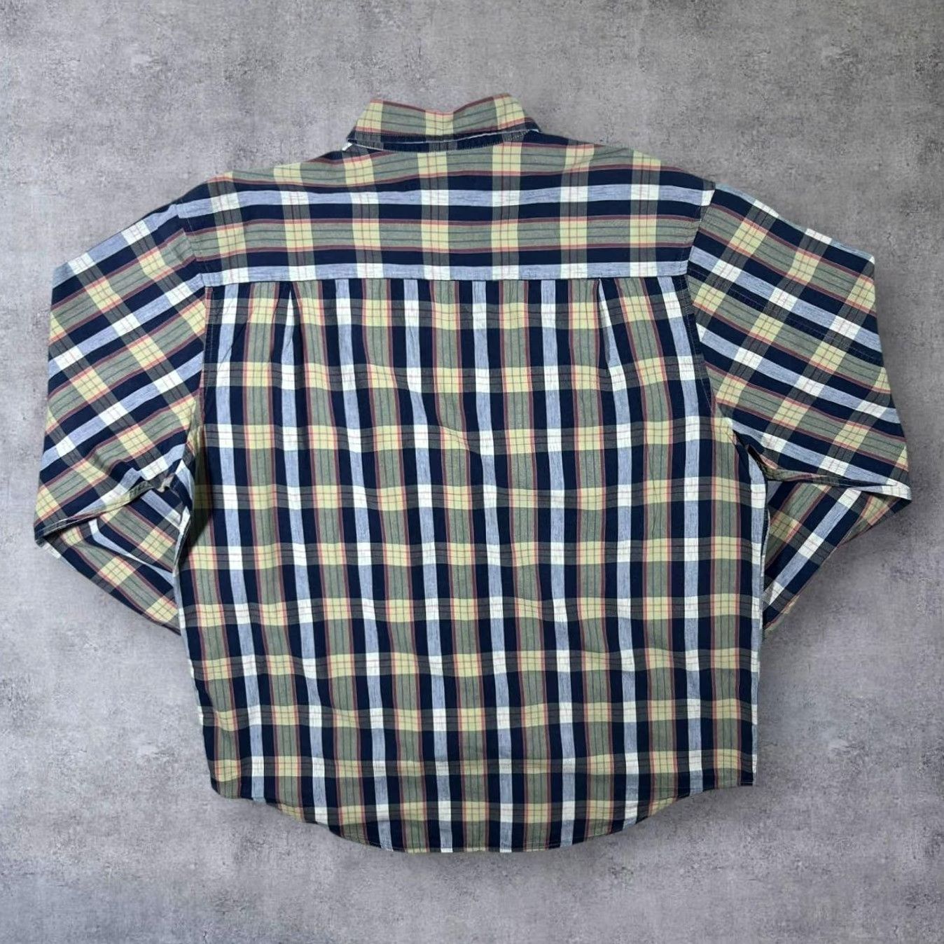 Timberland VINTAGE Timberland Shirt Baseball Collar Long Sleeve Cotton Multicoloured Plaid Check L XL Men Size US L / EU 52-54 / 3 - 2 Thumbnail