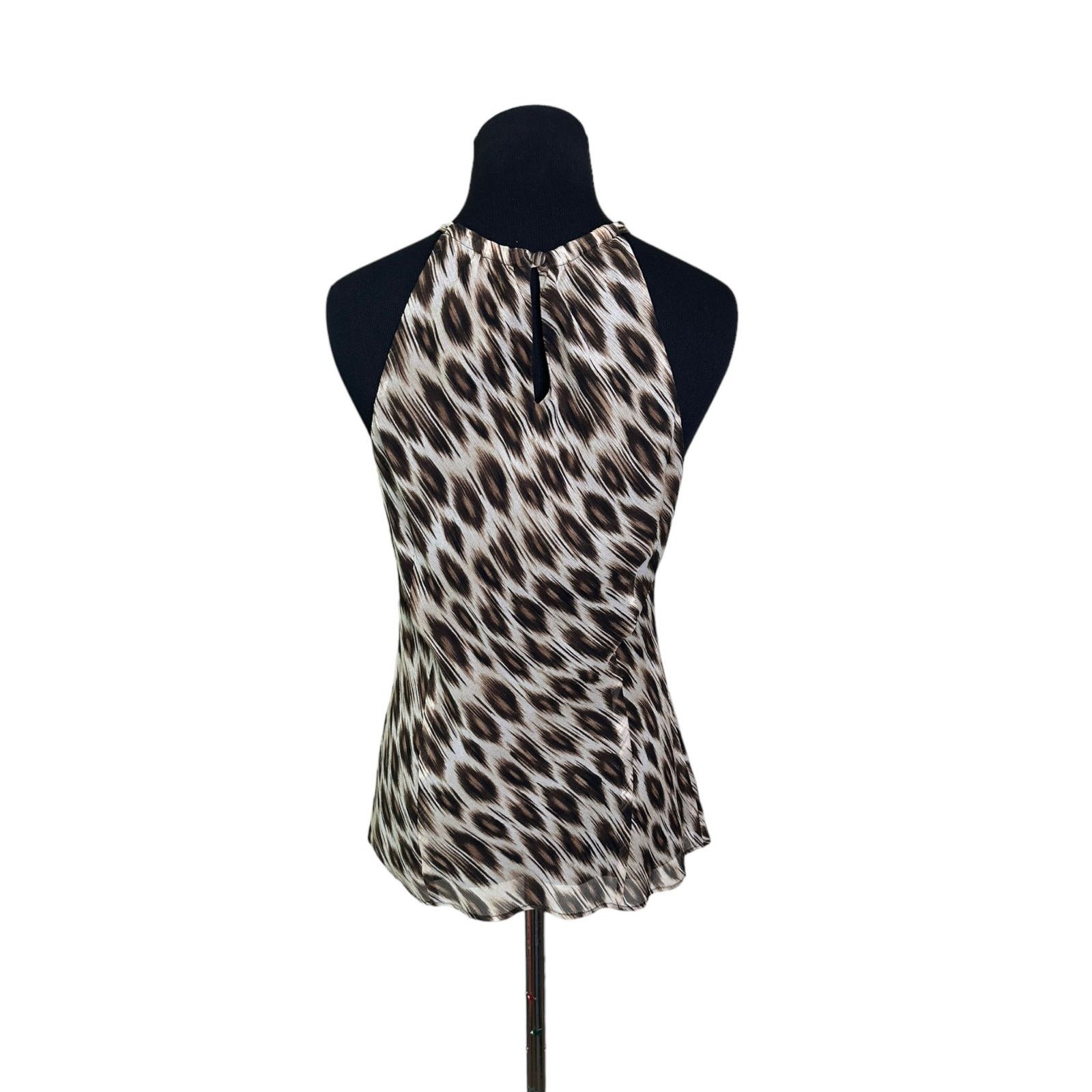 Ann Taylor Ann Taylor brown silk animal print sleeveless blouse size 2 Size XS / US 0-2 / IT 36-38 - 6 Thumbnail