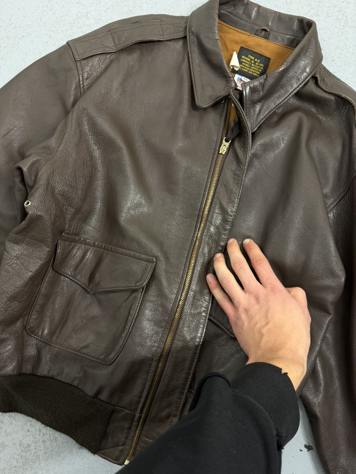 Avirex Vintage Avirex Aviator Military Leather Jacket Size US L / EU 52-54 / 3 - 17 Thumbnail