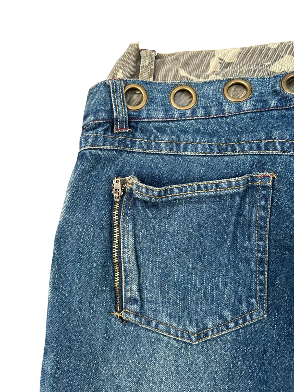 Kapital Double Waist IN THE ATTIC PUNK Distressed Denim Jeans Size US 32 / EU 48 - 15 Thumbnail
