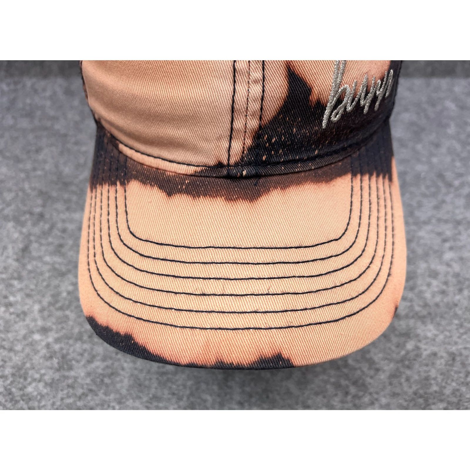Vintage Burri Boot Camp Hat Cap Adult One Size Pink Tie Dye 100% Cotton Strap Back Camp Size ONE SIZE - 3 Thumbnail