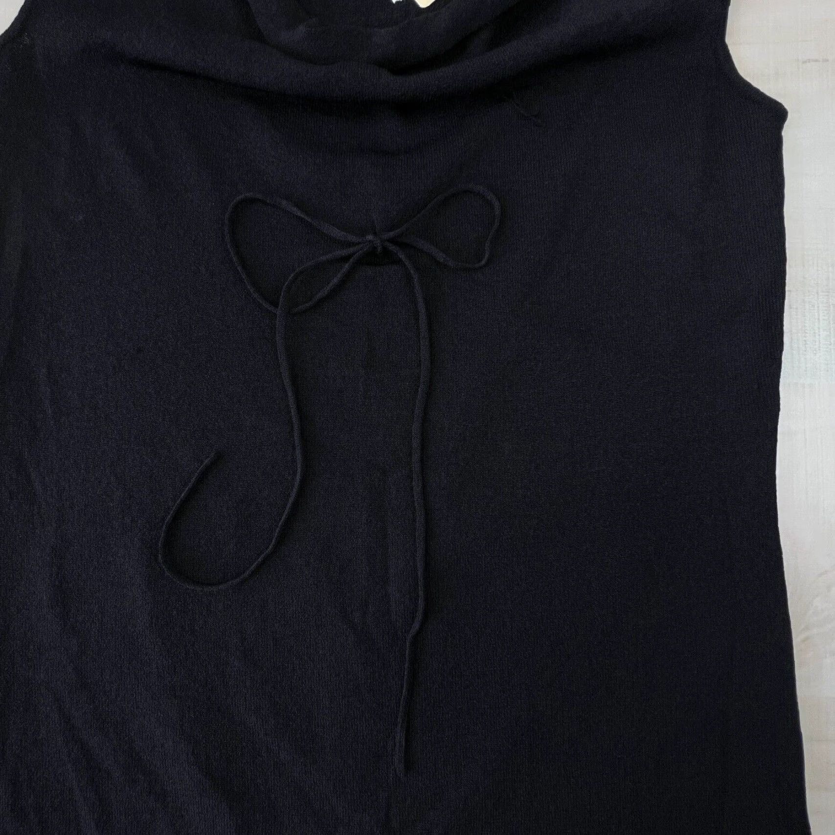 Banana Republic Banana Republic Black Sleeveless Drap Neck Womens Top Medium Blouse Size M / US 6-8 / IT 42-44 - 6 Thumbnail