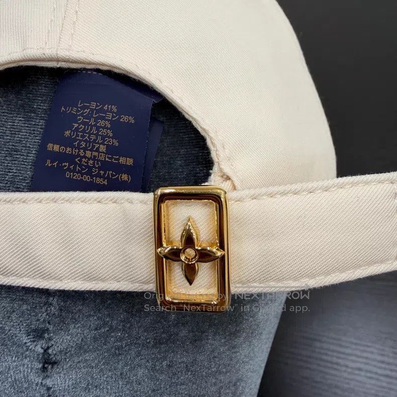 Louis Vuitton Louis Vuitton Creamy white baseball cap with full print in Size ONE SIZE - 7 Thumbnail