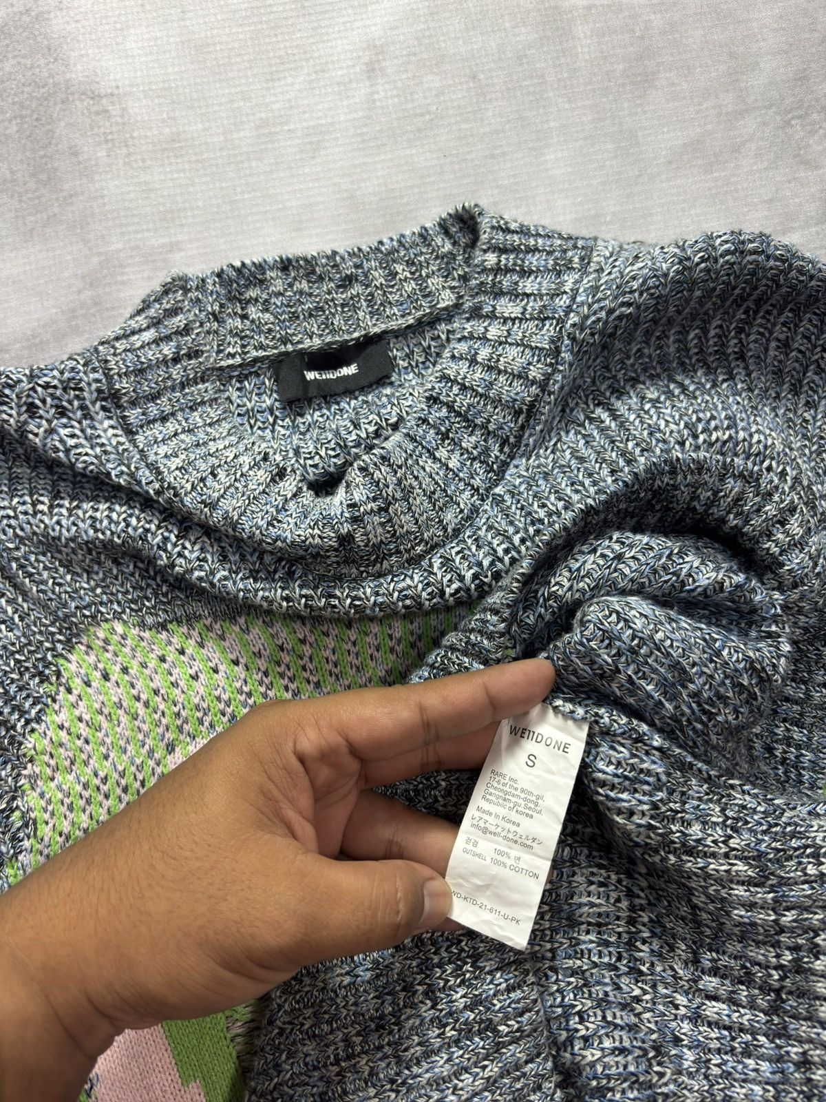 Other WE11DONE GRAPHIC JACQUARD SWEATER Size US L / EU 52-54 / 3 - 4 Thumbnail