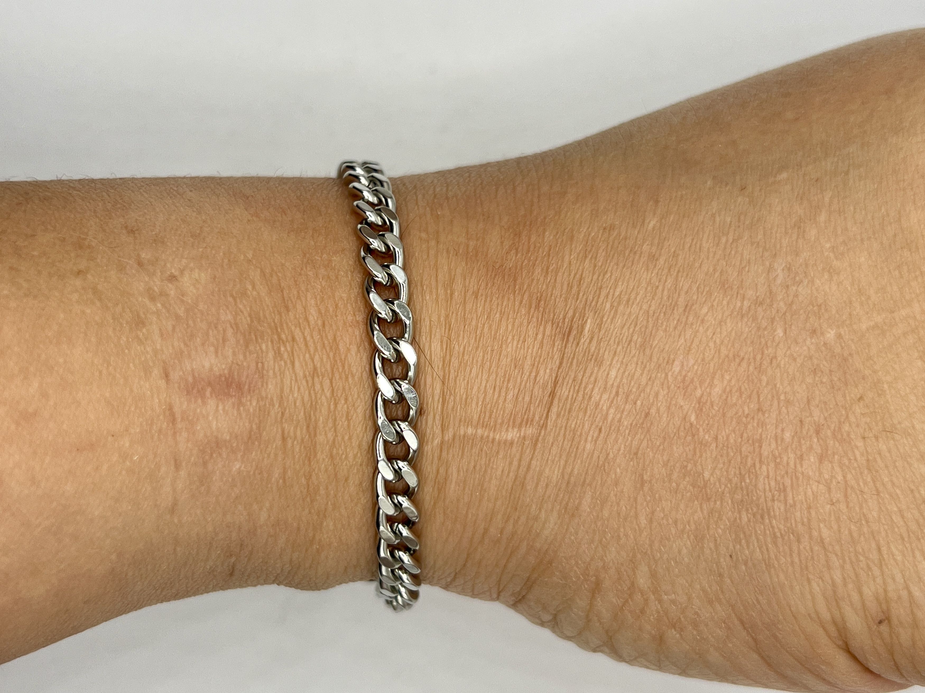 Other Cuban Silver Chain Stainless Steel Bracelet Size ONE SIZE - 5 Thumbnail