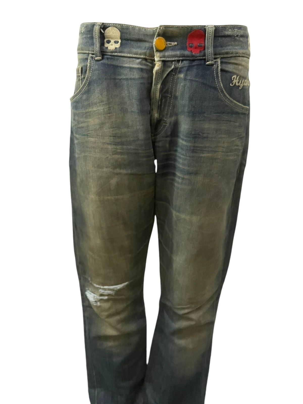 HYDROGEN × Hysteric Glamour × If Six Was Nine Hydrogen Distressed Muddy Dirty Wash Hand Made Denim Pants Size US 32 / EU 48 - 5 Thumbnail