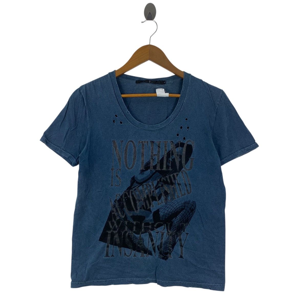 Other JIN CO JAPAN Insanity Distress Design Pure Natural Indigo Size S / US 4 / IT 40 - 4 Thumbnail