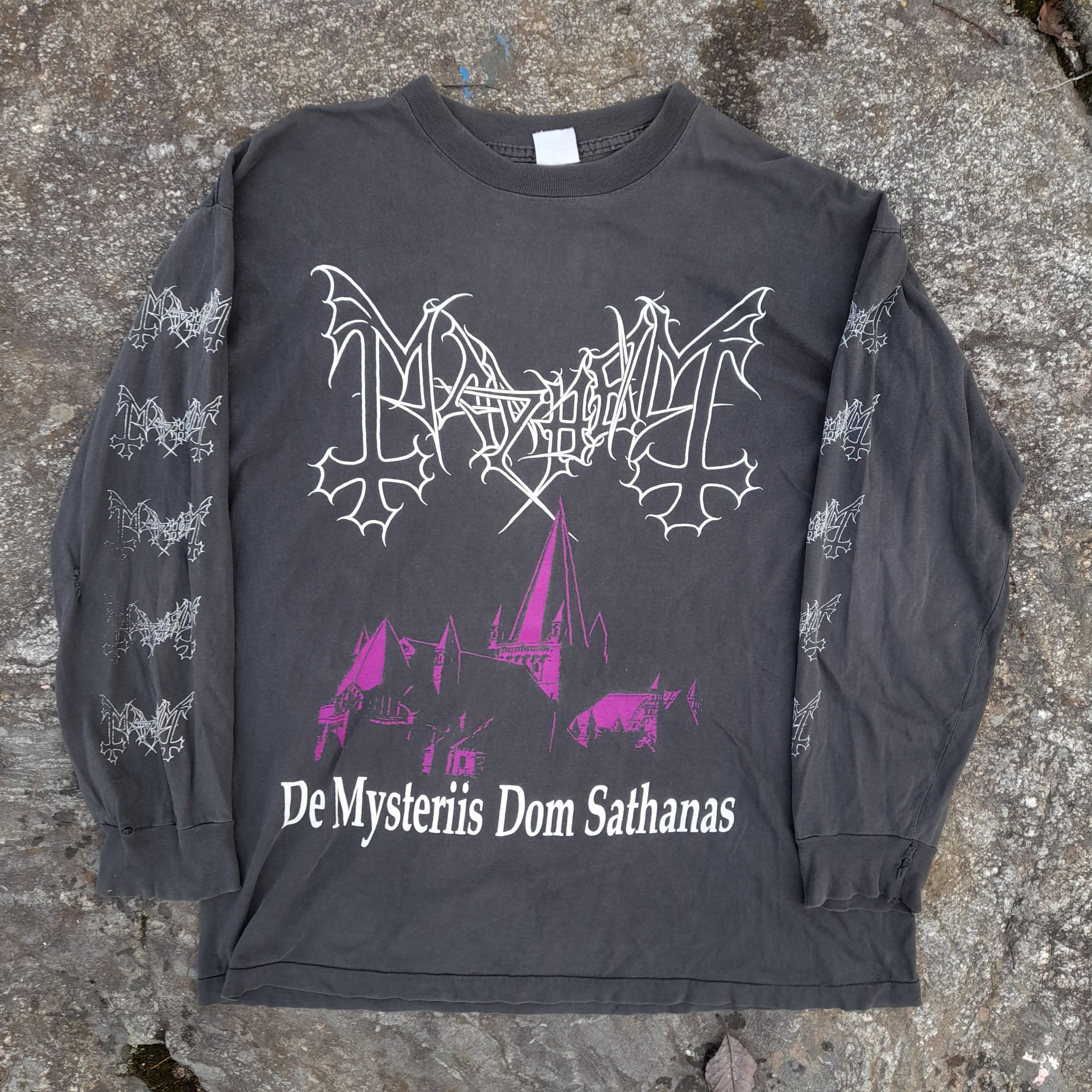 Vintage 90s Mayhem De Mysteriis Dom Sathanas long sleeve band tee
