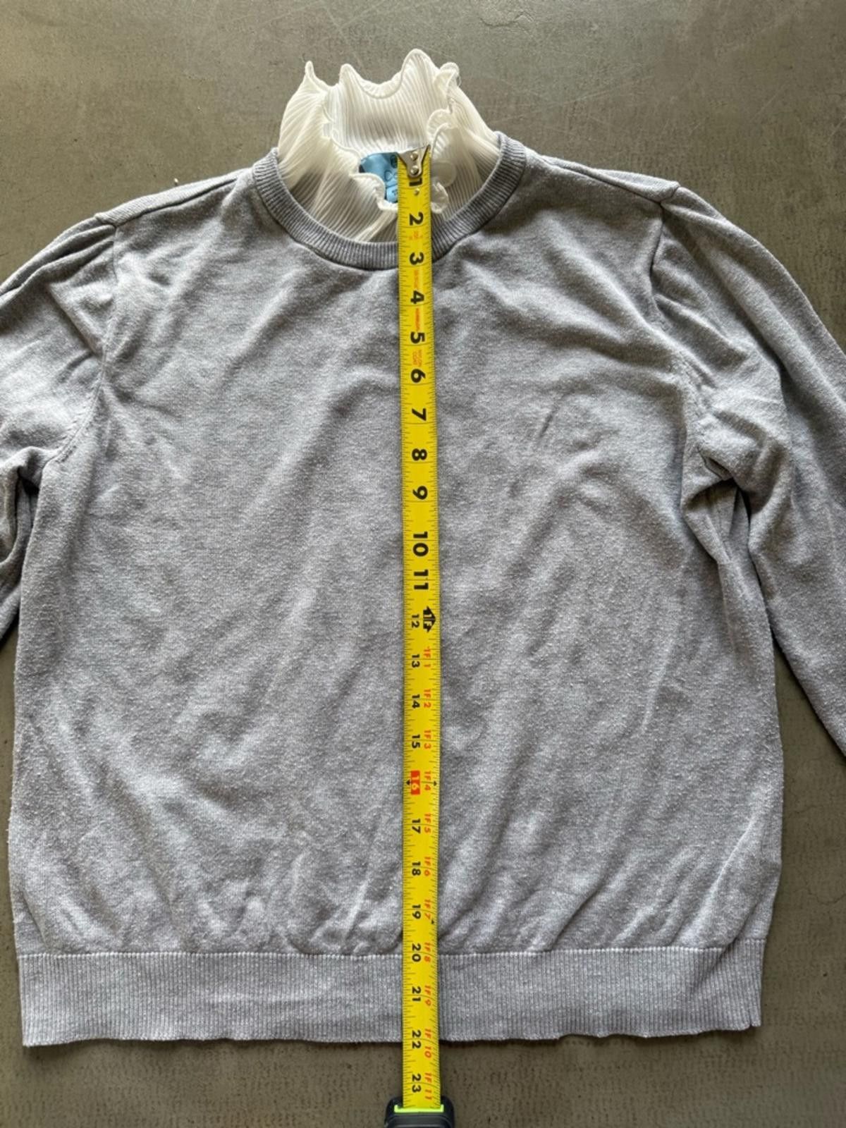 Opening Ceremony CeCe / Embellished Contrast Sweater / Pearl Detail / Gray Size L / US 10 / IT 46 - 4 Thumbnail