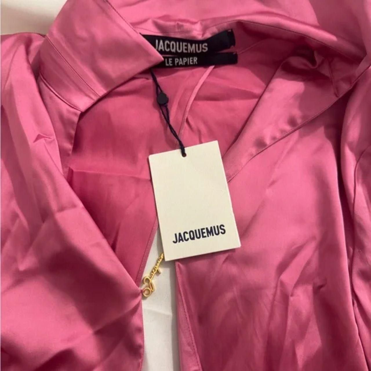 Jacquemus JACQUEMUS Pink Le Papier “Le Chemise Notte” satin blouse Size S / US 4 / IT 40 - 6 Thumbnail