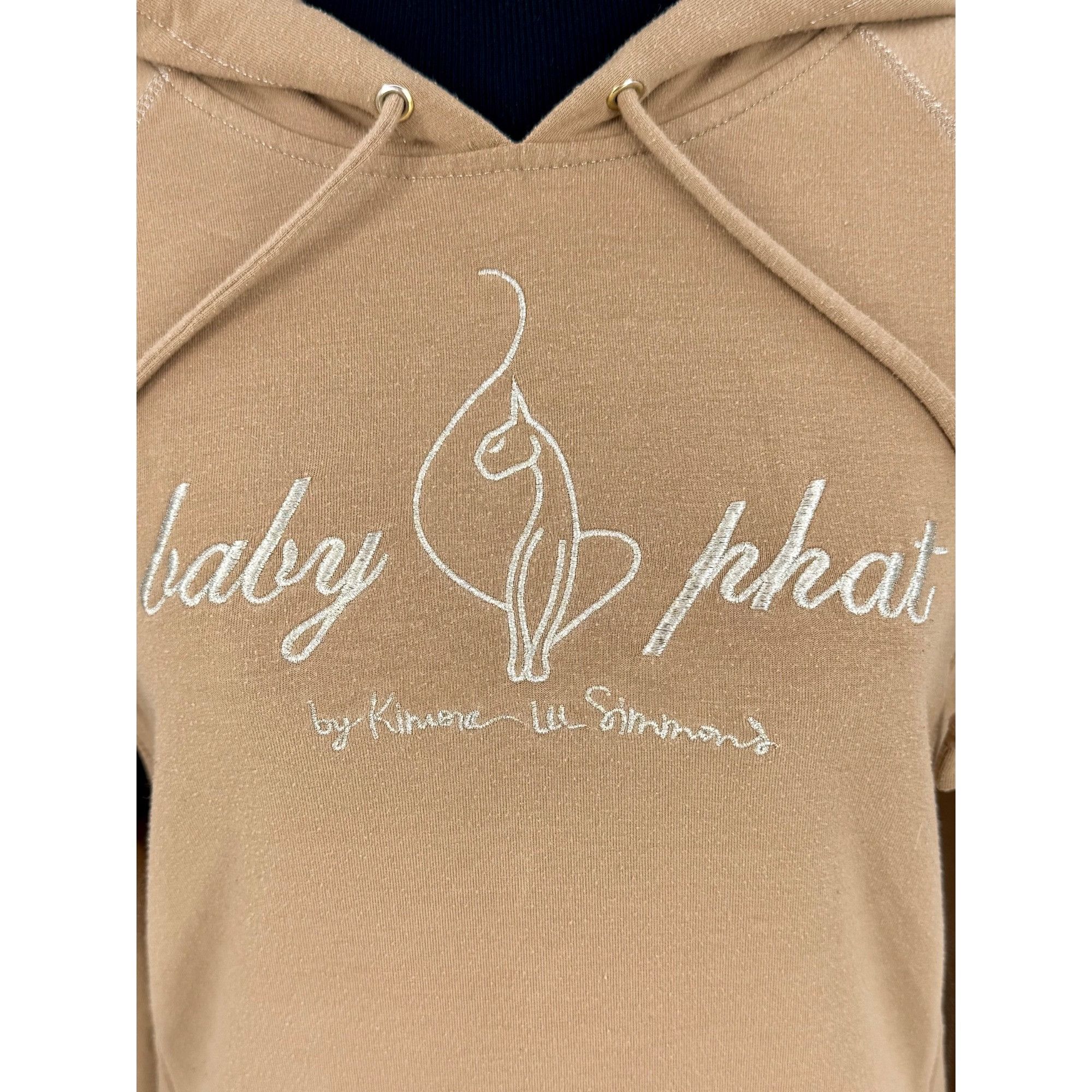 Other Vtg Y2K Baby Phat Tan Silver Embroidered Logo Hoodie Sweatsh Size L / US 10 / IT 46 - 4 Thumbnail