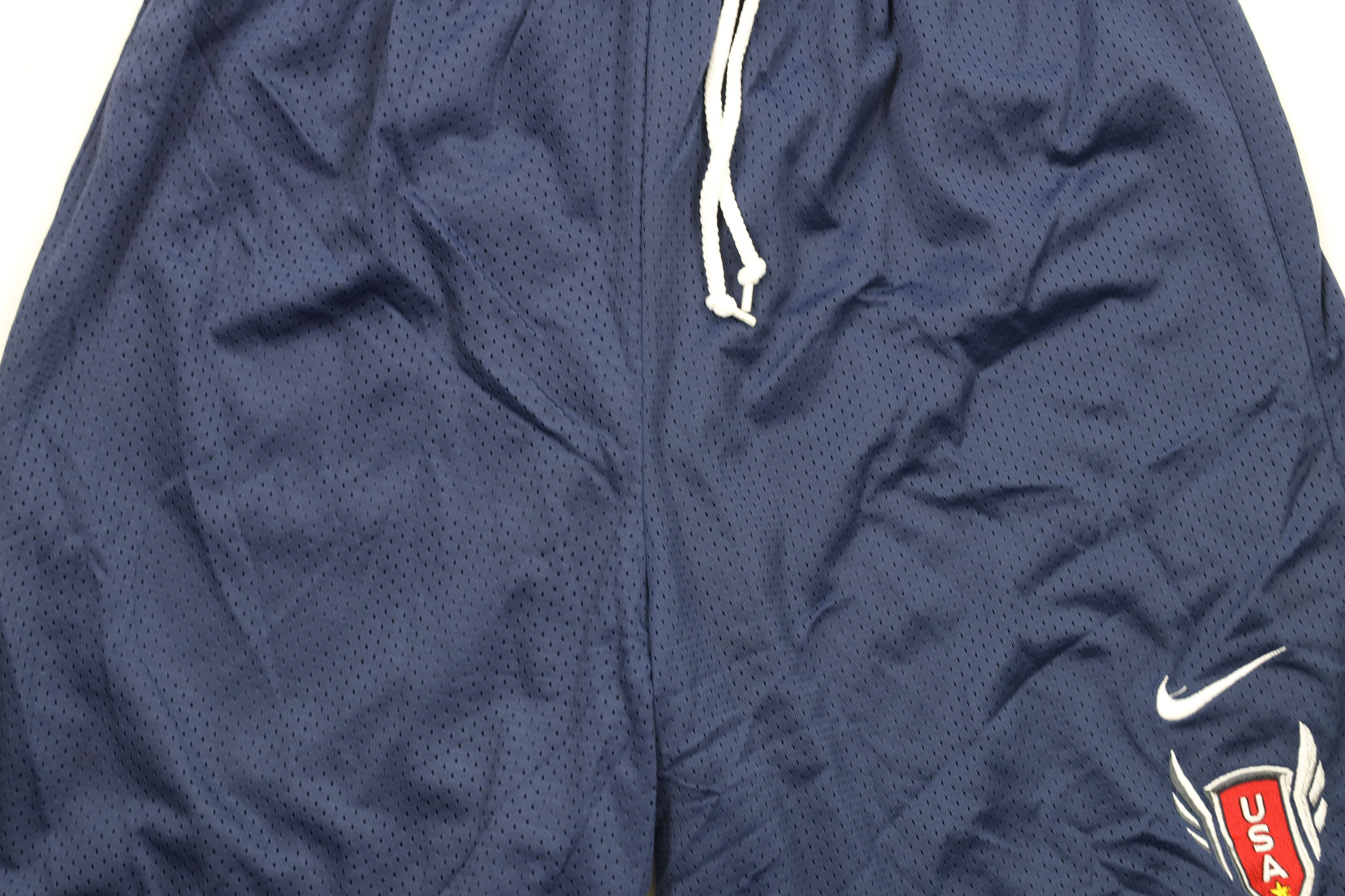 Nike × Vintage Vintage Nike USA Track and Field Mesh Shorts Blue Nylon Size US 30 / EU 46 - 3 Thumbnail