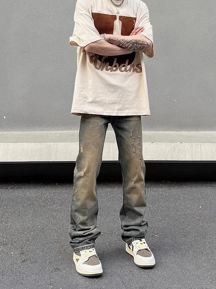 Japanese Brand Retro straight leg high street slim fit micro flared jeans Size US 30 / EU 46 - 5 Thumbnail