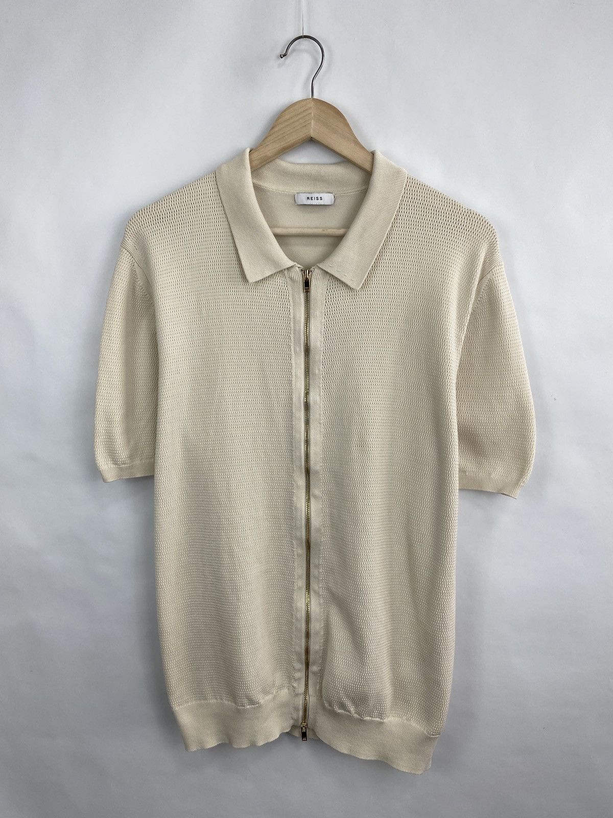 Reiss Reiss Luxury Polo Shirt Gold Zip Rare Retro Hype Y2K Size US L / EU 52-54 / 3 - 3 Thumbnail