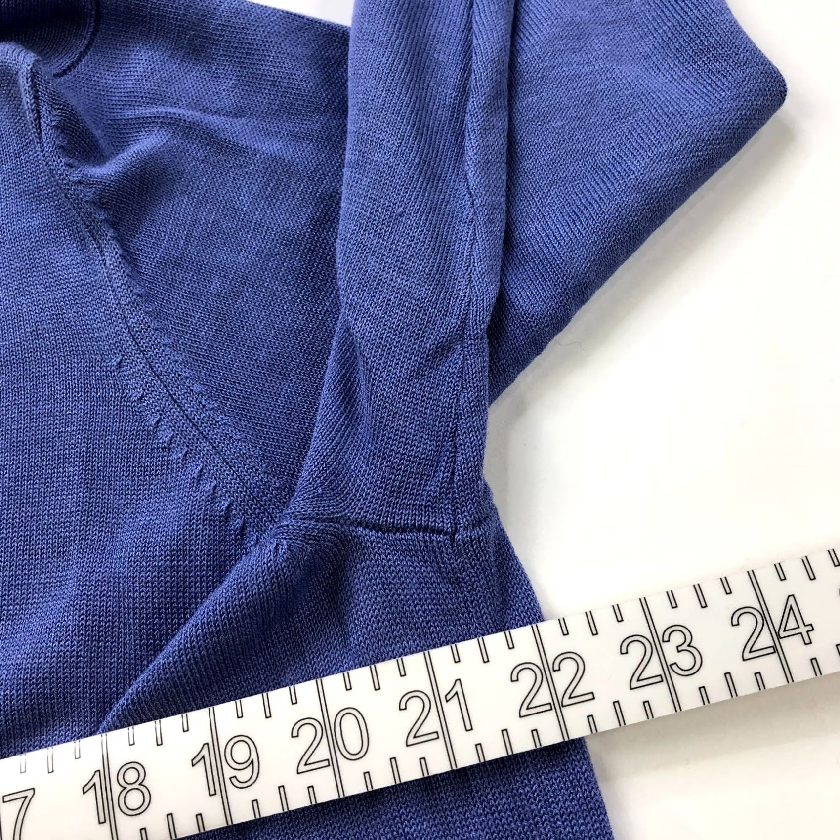 Vintage August Silk Plus 1X Silk V-Neck Pullover Sweater Blue Purple Womens 1X Pullover Knit Crew Neck Casual Party/Cocktail Size XL / US 12-14 / IT 48-50 - 6 Thumbnail