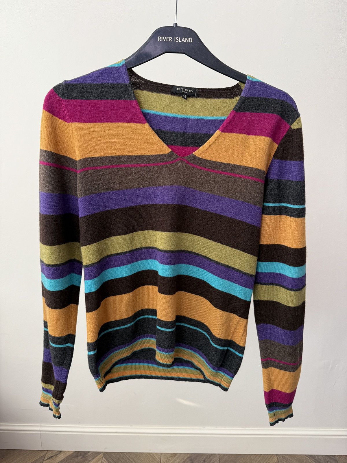 Etro Vintage Etro Milano V-Neck Striped women’s Sweater Size M / US 6-8 / IT 42-44 - 1 Thumbnail