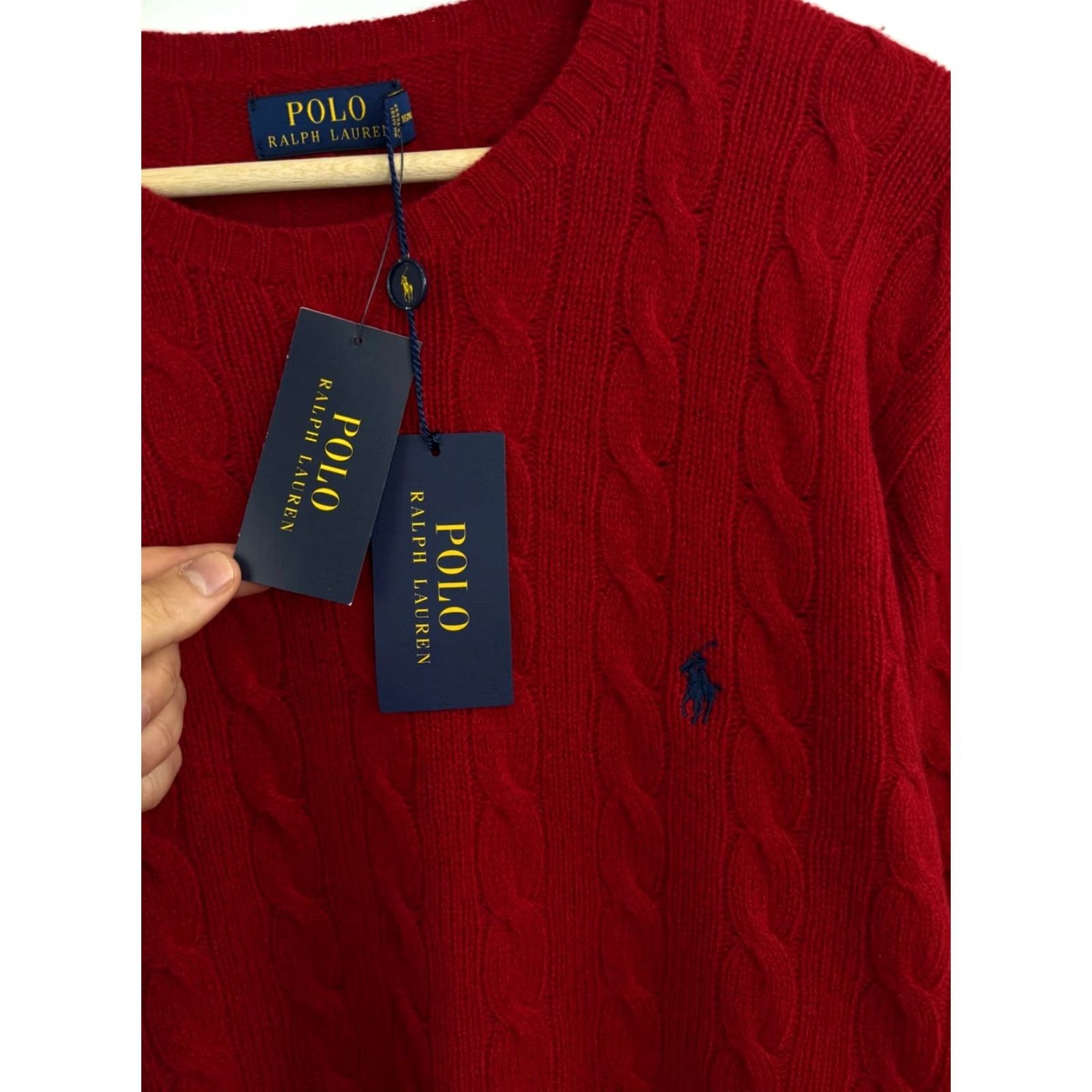 Ralph Lauren VINTAGE Y2K Ralph Lauren Merino Wool Knitted Sweater XL Red Mens Pullover Knitted Wool Knit 100% Wool Pullover Ralph Lauren Sweater Red XL Mens Size US XL / EU 56 / 4 - 4 Thumbnail