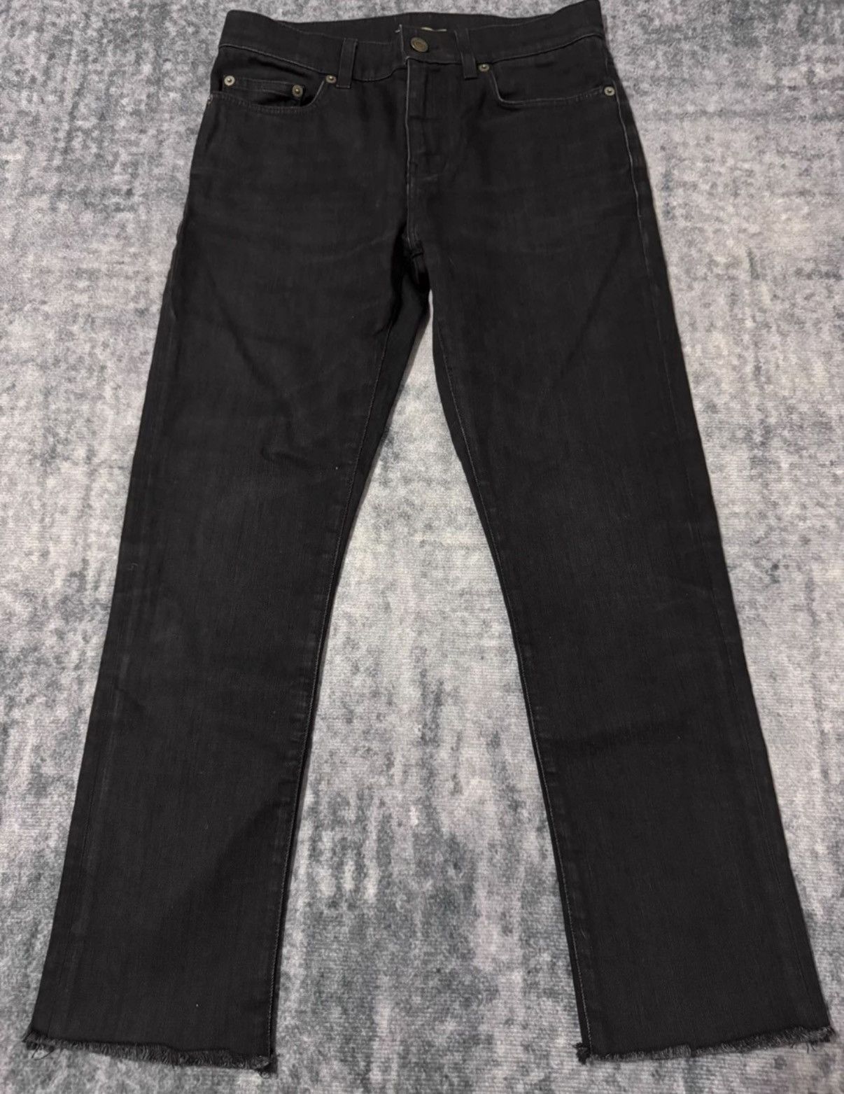 Saint Laurent Paris SLP) 16SS Runway Distressed Frayed Hem Denim Jeans Size US 29 - 1 Thumbnail
