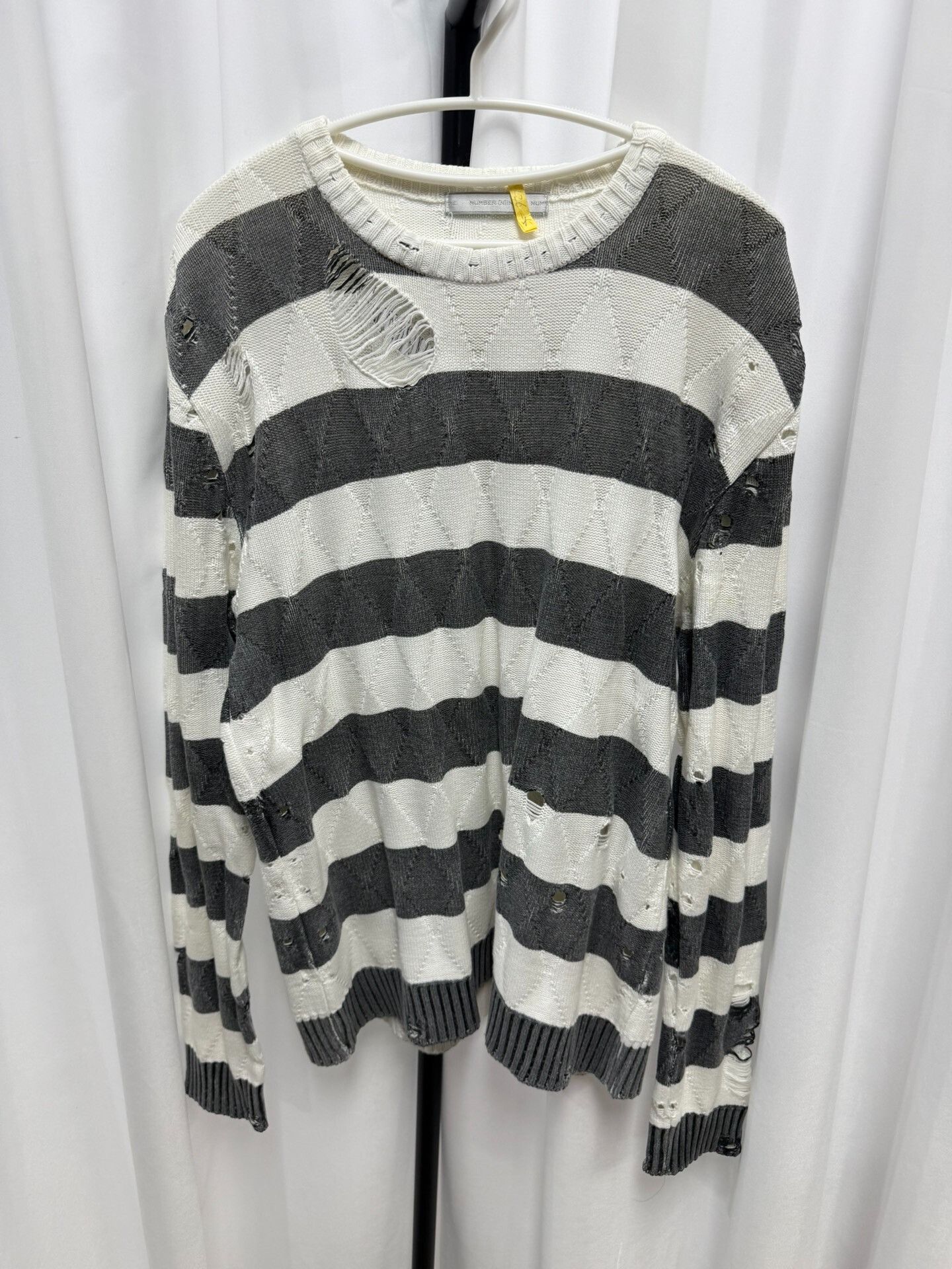 Comme des Garcons Striped Distressed Sweater Size 4 Size US XL / EU 56 / 4 - 1 Thumbnail
