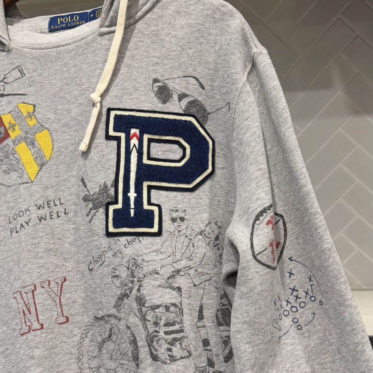 Polo Ralph Lauren Polo Ralph Lauren P Patch 1967 All Over Print Hoodie Size US M / EU 48-50 / 2 - 5 Thumbnail