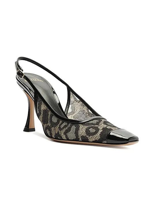 Alexandre Birman os11x1225 Olivia 85MM Printed Slingback Pumps in Black Size US 9 / IT 39 - 2 Thumbnail