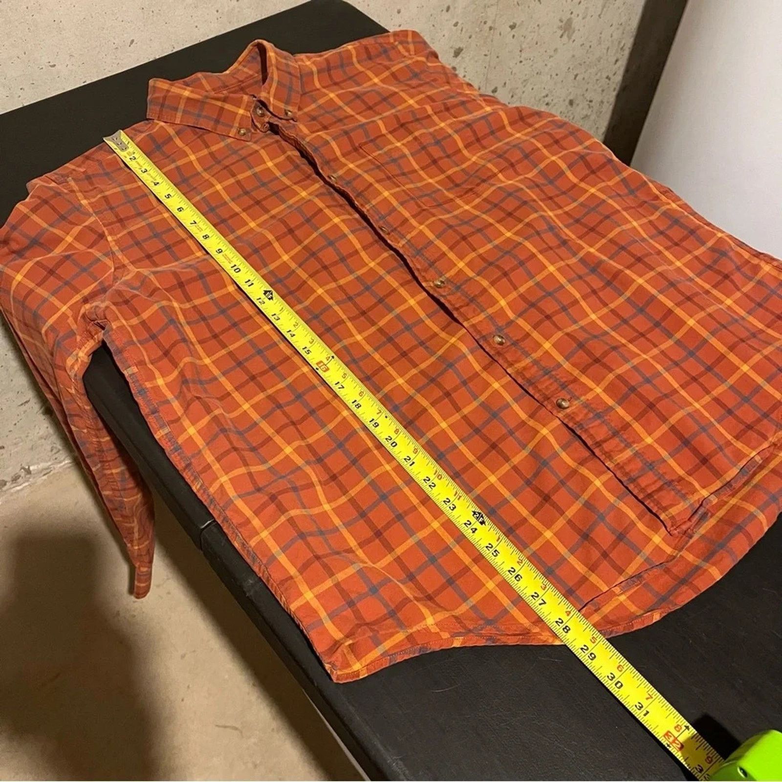 Eddie Bauer Eddie Bauer Shirt XL Orange Plaid Long Sleeve Button Up Size US XL / EU 56 / 4 - 8 Thumbnail