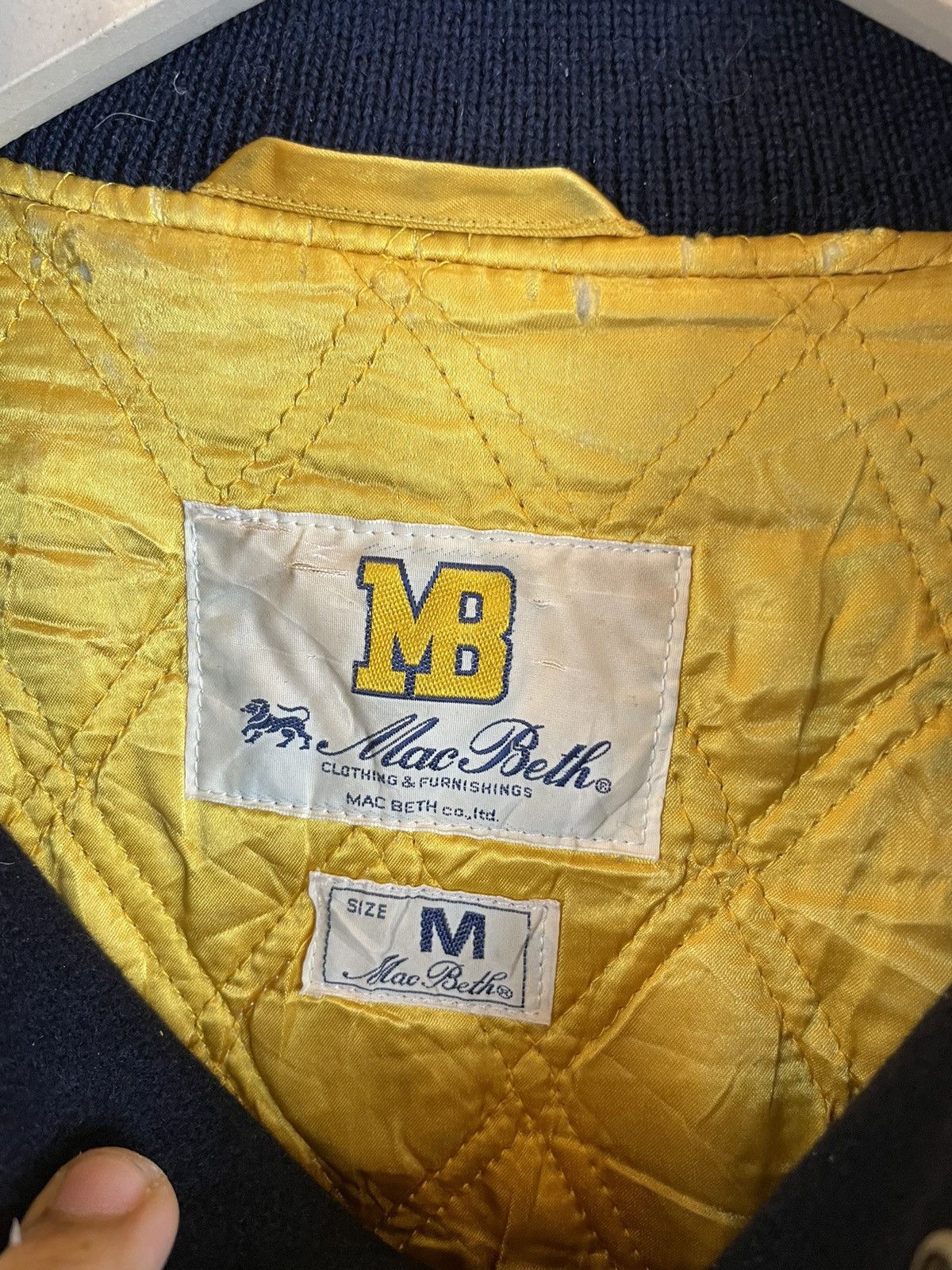 Macbeth × Vintage Vintage Macbeth Varsity sleeve leather Jacket Yellow Size US M / EU 48-50 / 2 - 8 Thumbnail