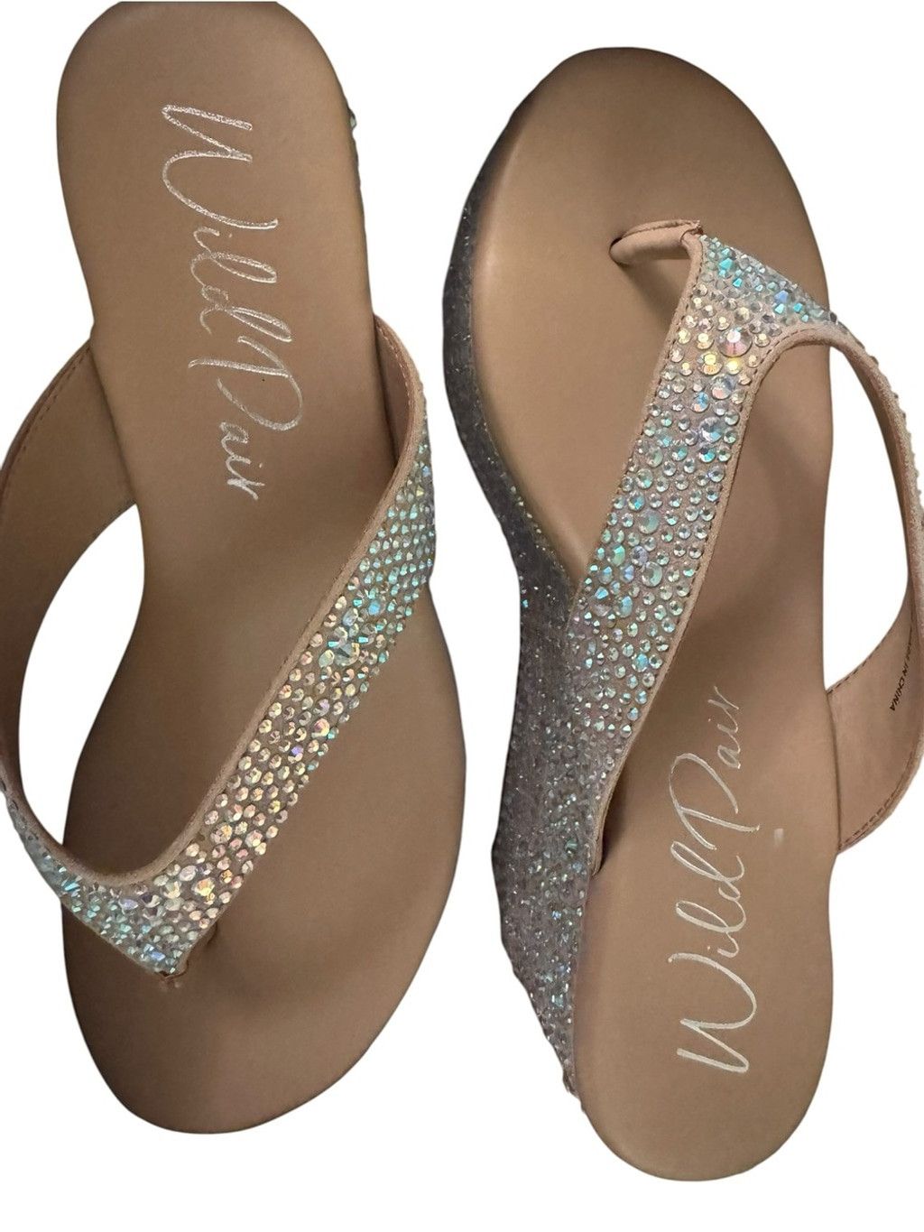 Wild Things Wild Pair Women's Loli Embellished Thong Platform Sandals Size US 7.5 / IT 37.5 - 6 Thumbnail