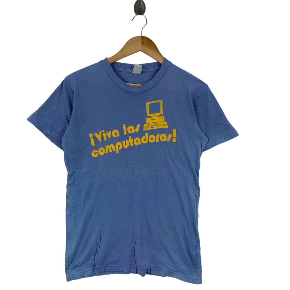 Vintage Vintage 90s VIVA LAS COMPUTADORAS Tech Tee Shirt Top Size US M / EU 48-50 / 2 - 5 Thumbnail