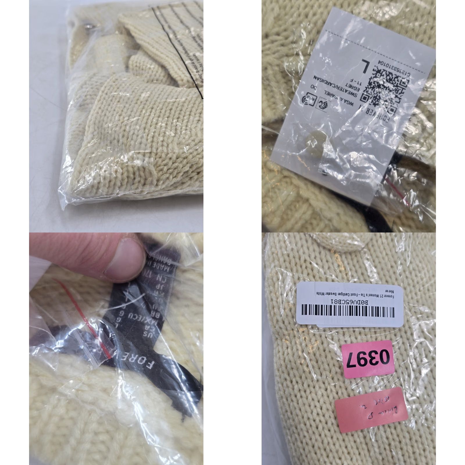 Forever 21 FOREVER 21 Cardigan Sweater - Yellow - NWT - Women’s Tie-Front Knit - Size L - Long Sleeve - Regular Size L / US 10 / IT 46 - 8 Thumbnail