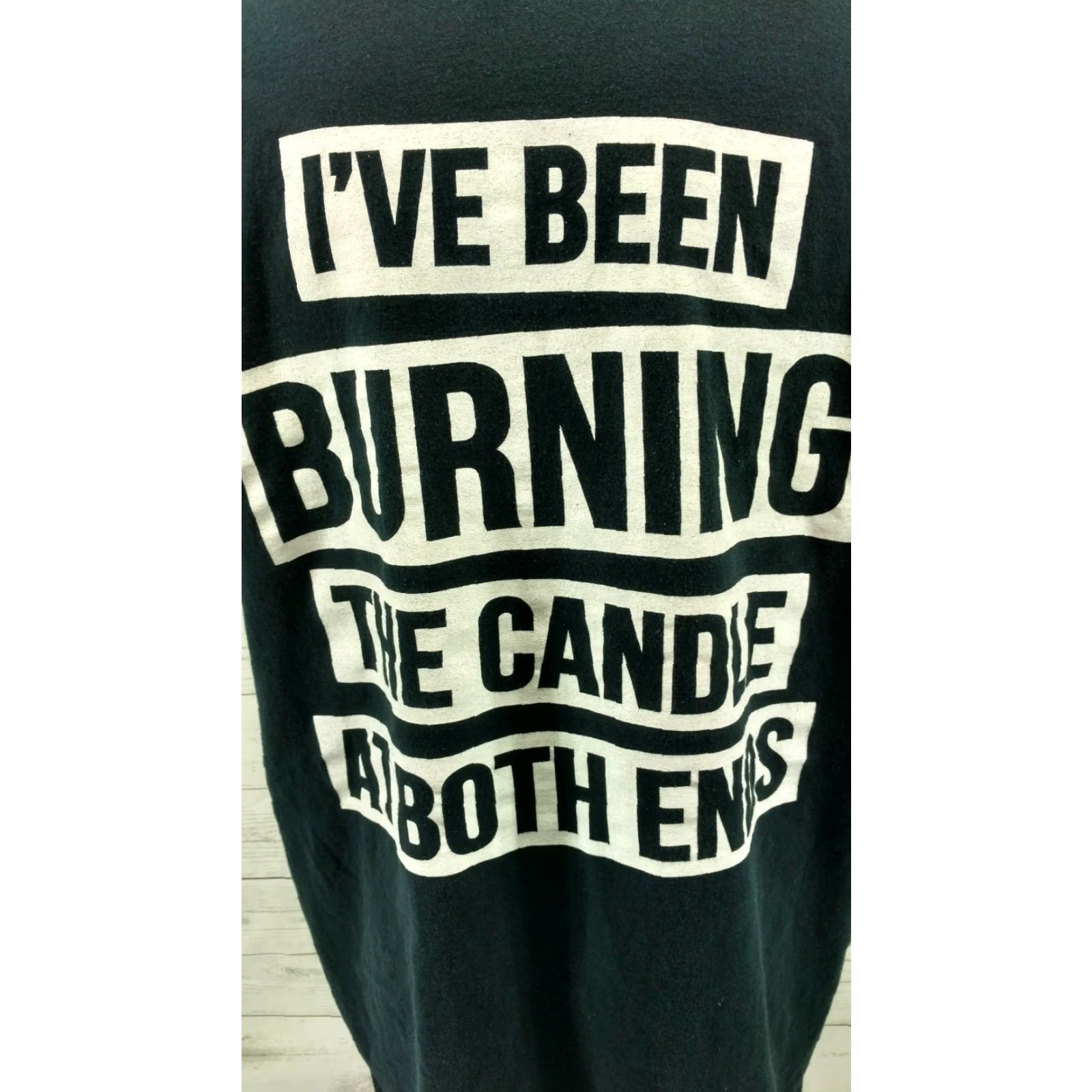 Gildan VINTAGE Ghost Key Burining the Candle at both ends Black Shirt 2XL Size US XXL / EU 58 / 5 - 7 Thumbnail