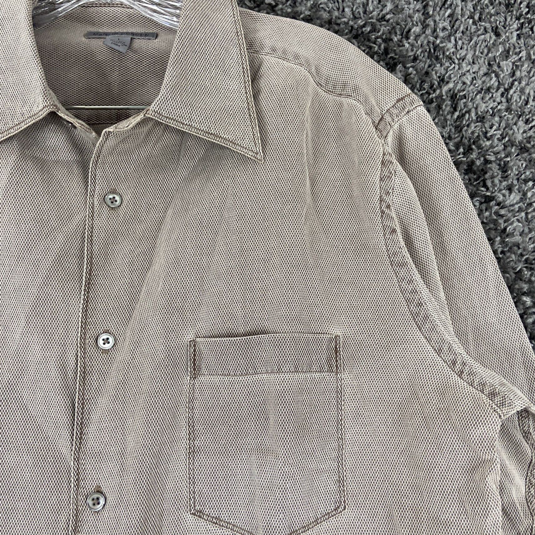 Vintage VINTAGE Martin Gordon Button-Up Shirt Men Brown Large Long Sleeve Size US L / EU 52-54 / 3 - 3 Thumbnail